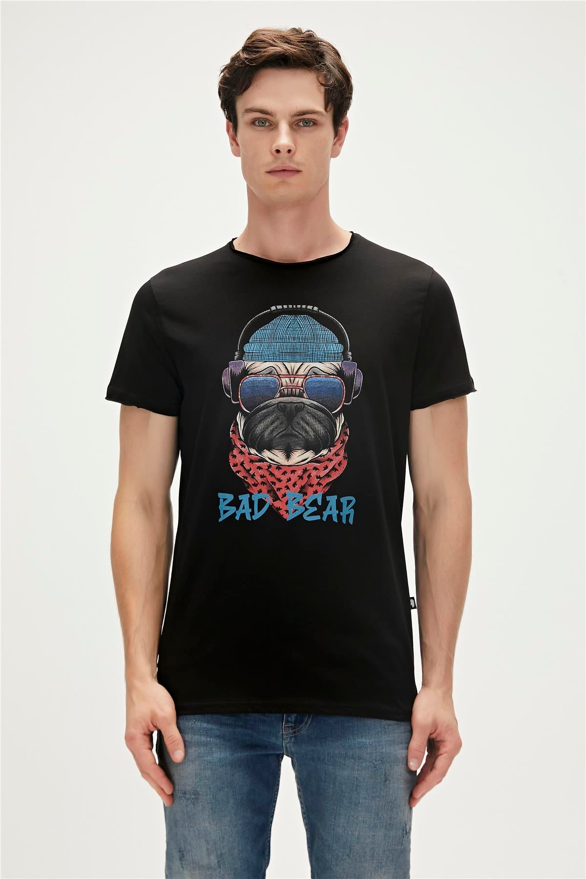 Reckless T-Shirt Siyah 3D Baskılı Erkek Tişört