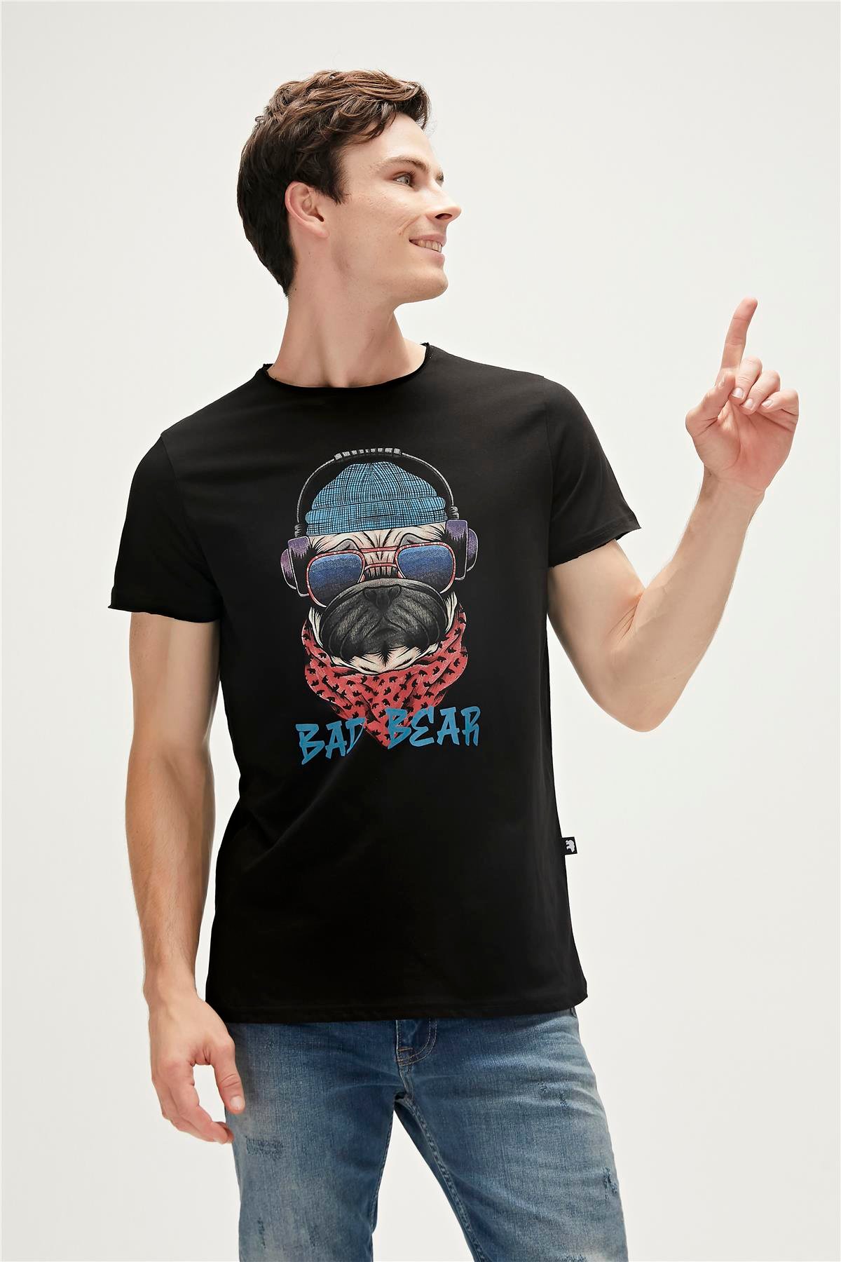 Reckless T-Shirt Siyah 3D Baskılı Erkek Tişört