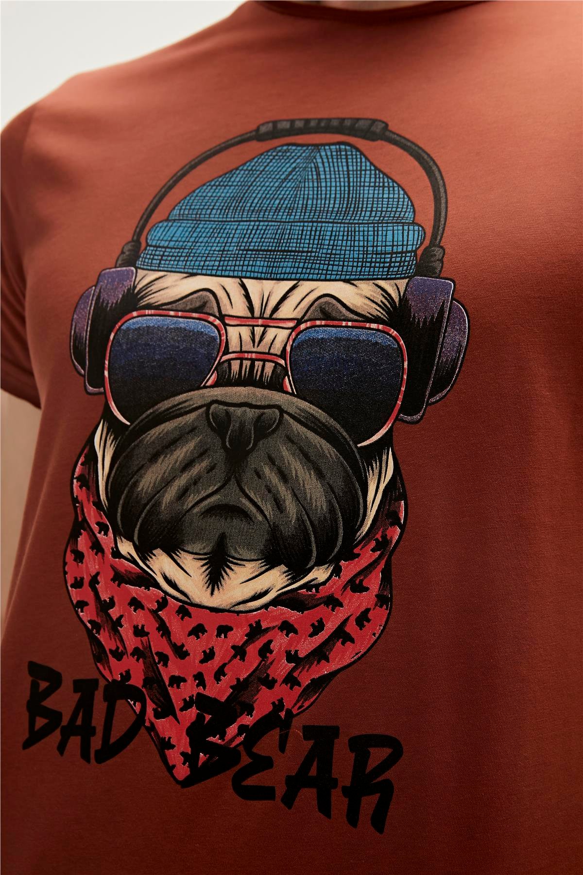 Reckless T-Shirt Woody Kahverengi3D Baskılı Erkek Tişört