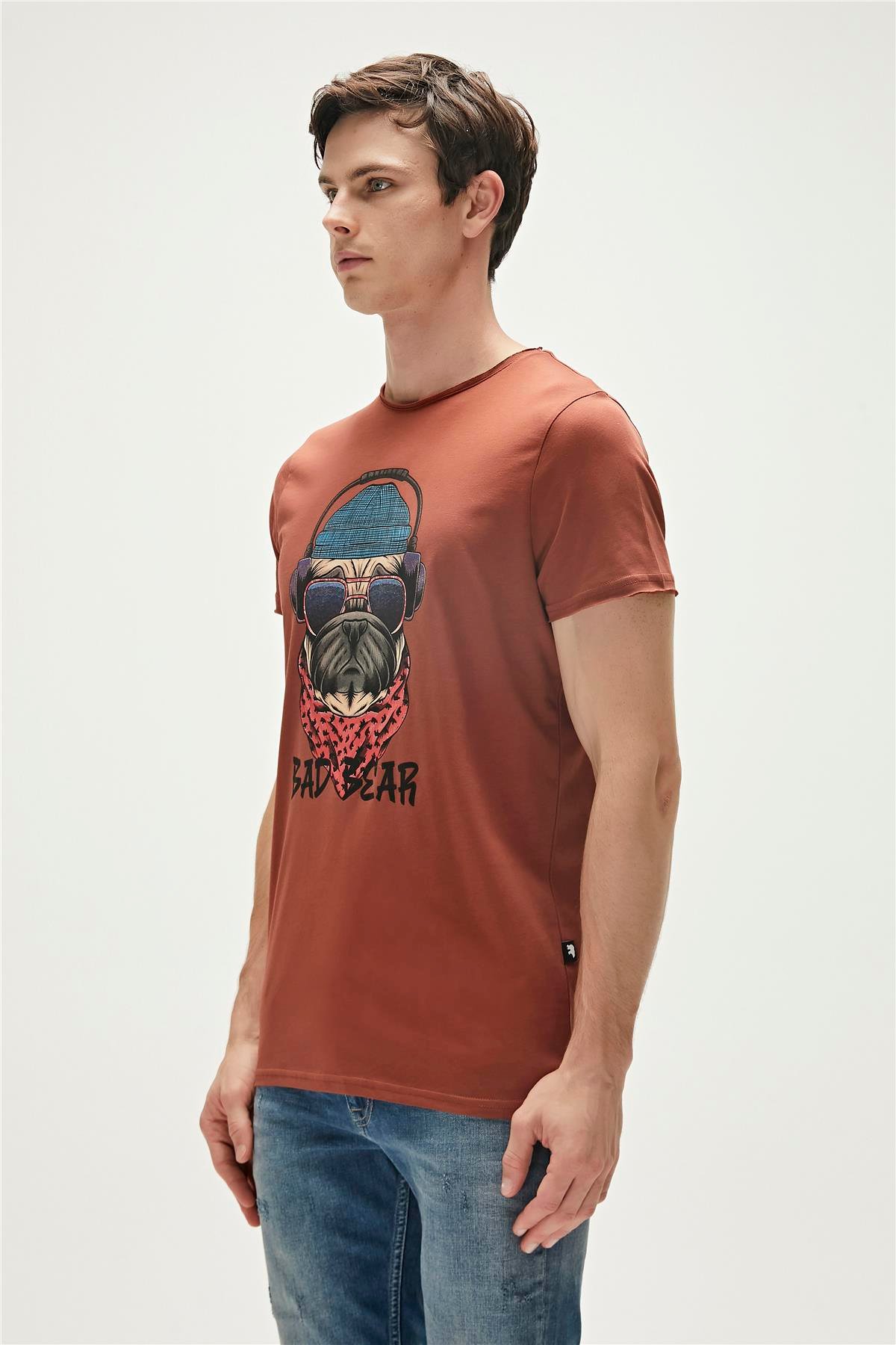 Reckless T-Shirt Woody Kahverengi3D Baskılı Erkek Tişört