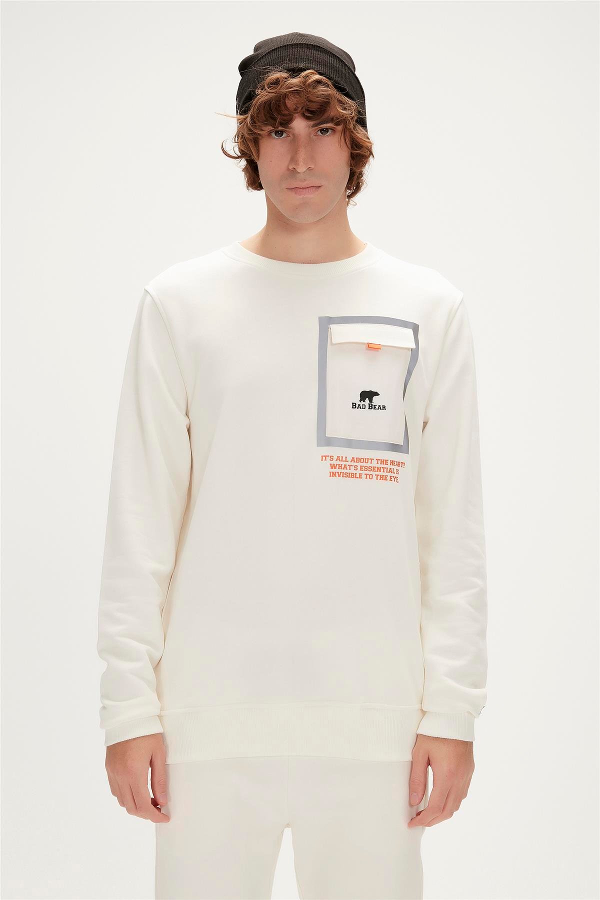 REFLECT CREWNECK ŞEKER BEYAZI