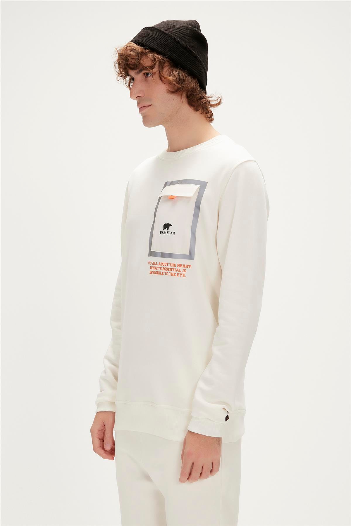 REFLECT CREWNECK ŞEKER BEYAZI