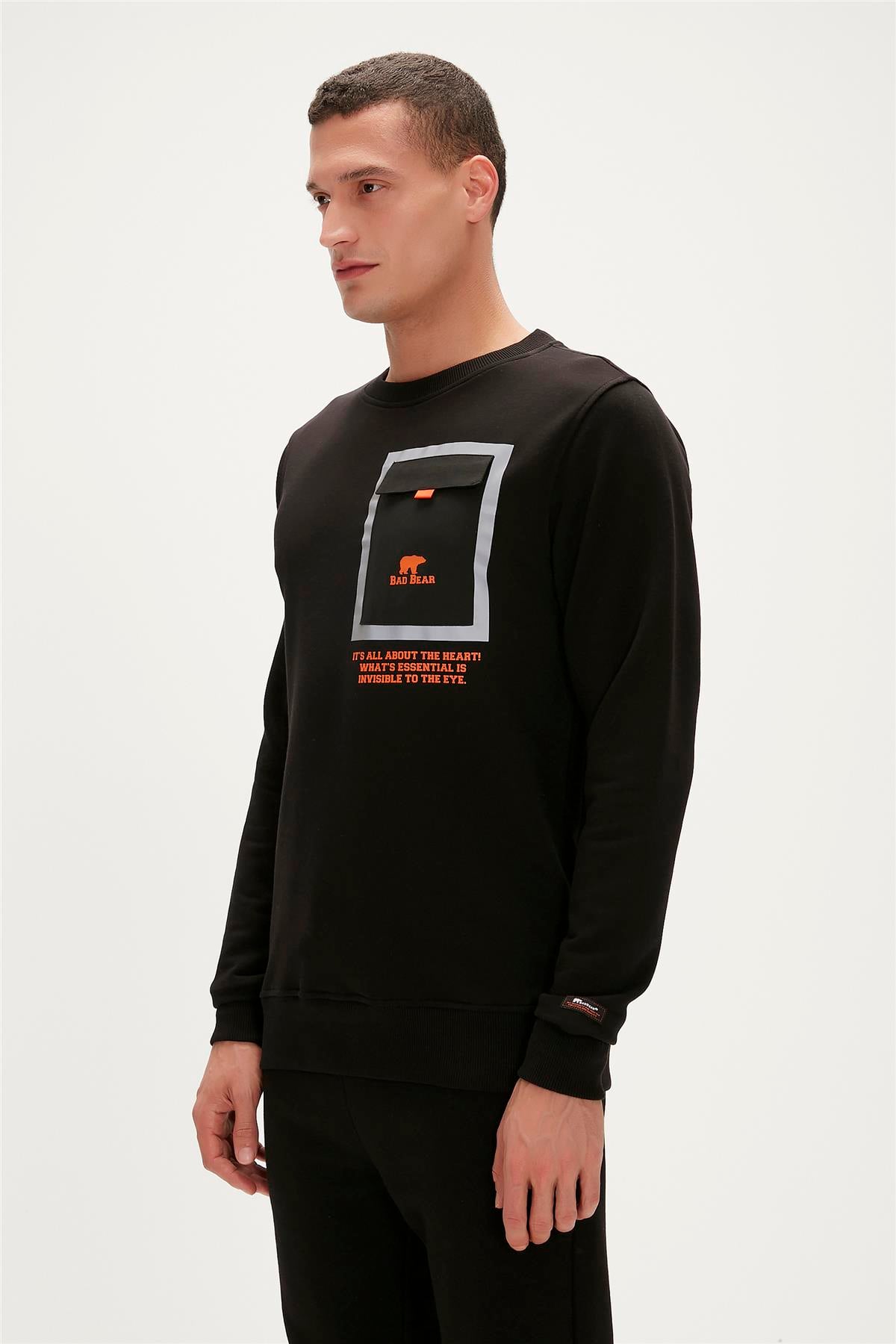 REFLECT CREWNECK SİYAH