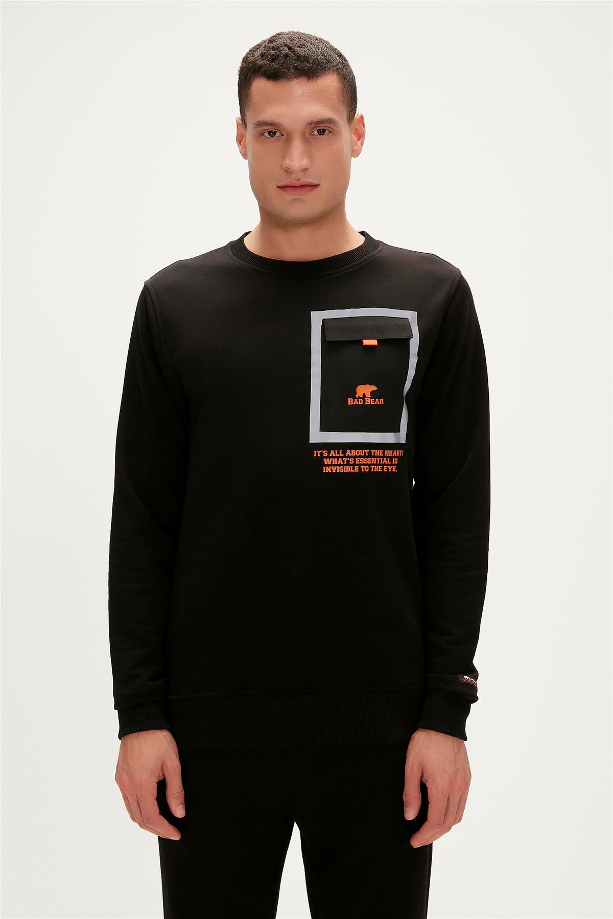REFLECT CREWNECK SİYAH