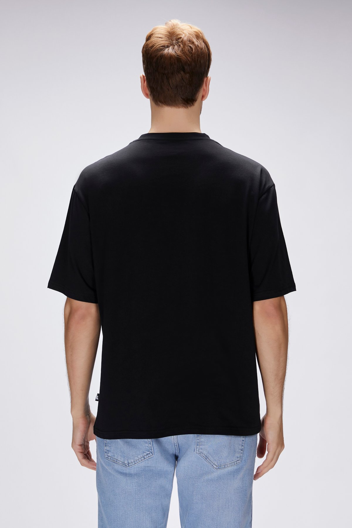 Reid Siyah Erkek Oversize Tişört