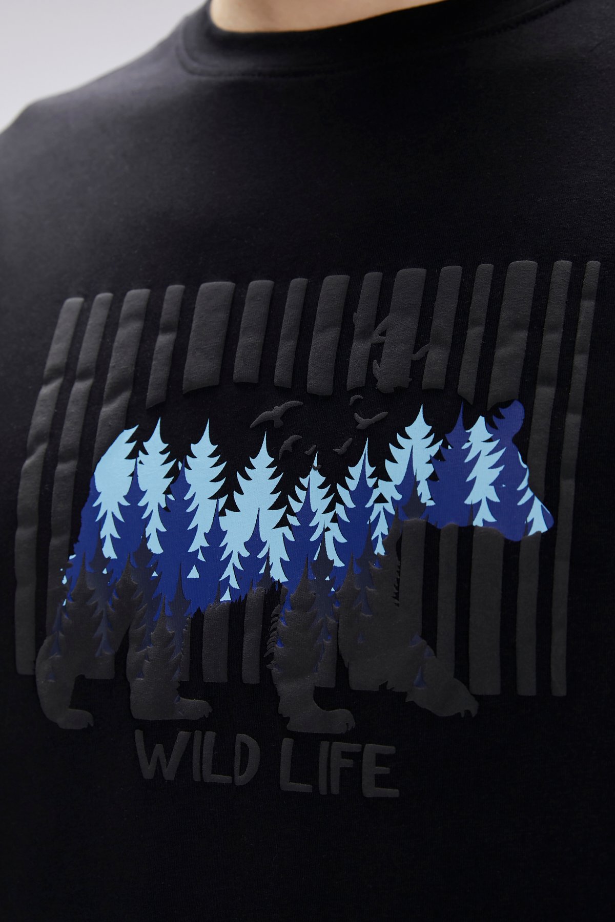 Reid Siyah Erkek Oversize Tişört