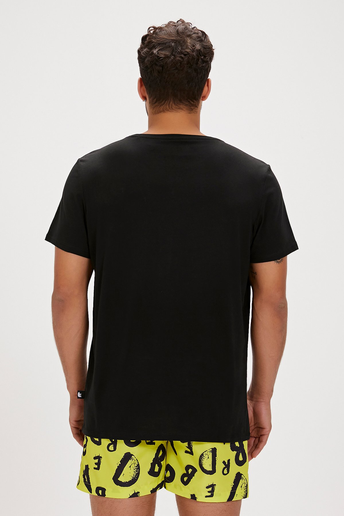 Ricardo Siyah Baskılı Erkek Tişört