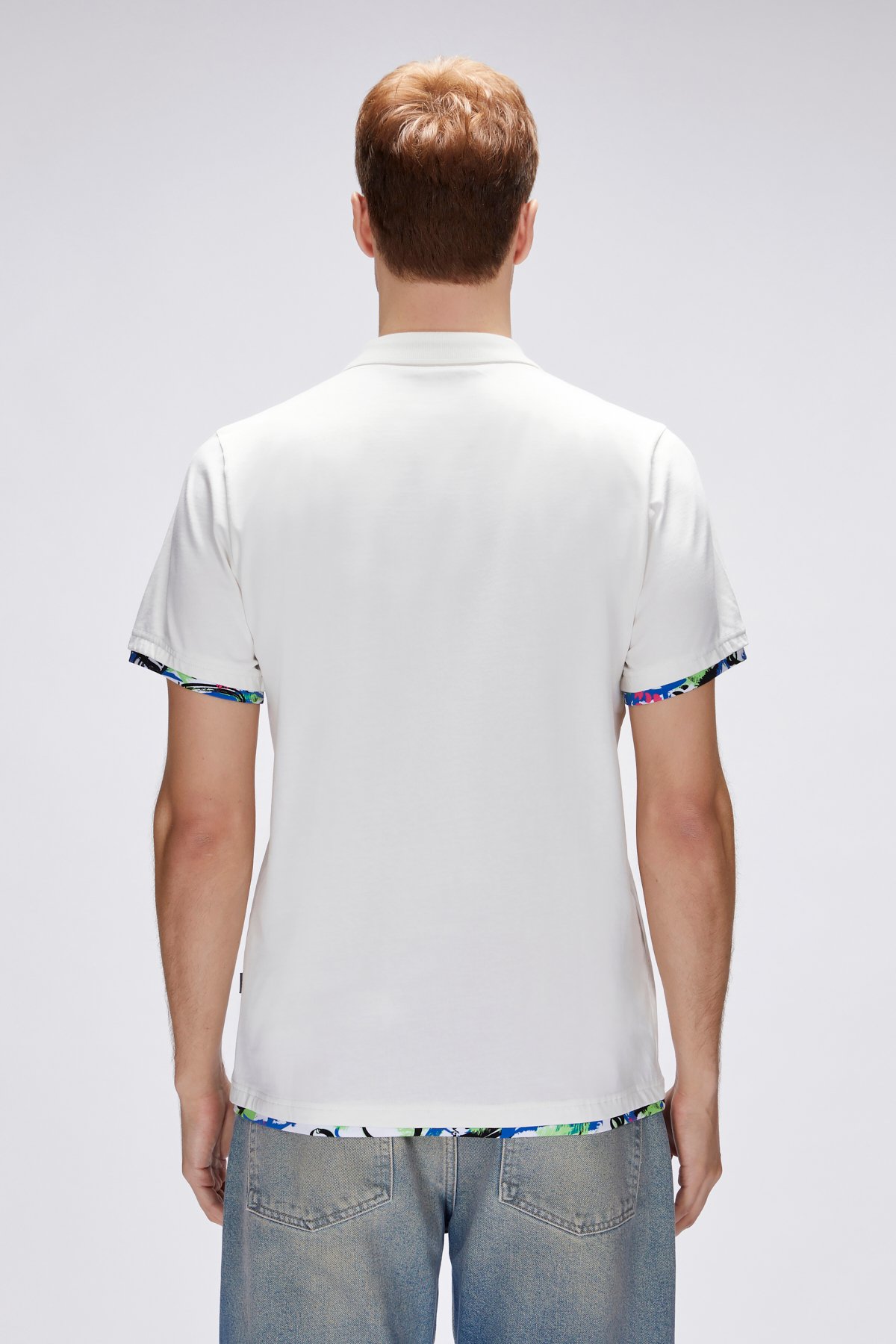 Rubin Beyaz Polo Yaka Erkek Tişört