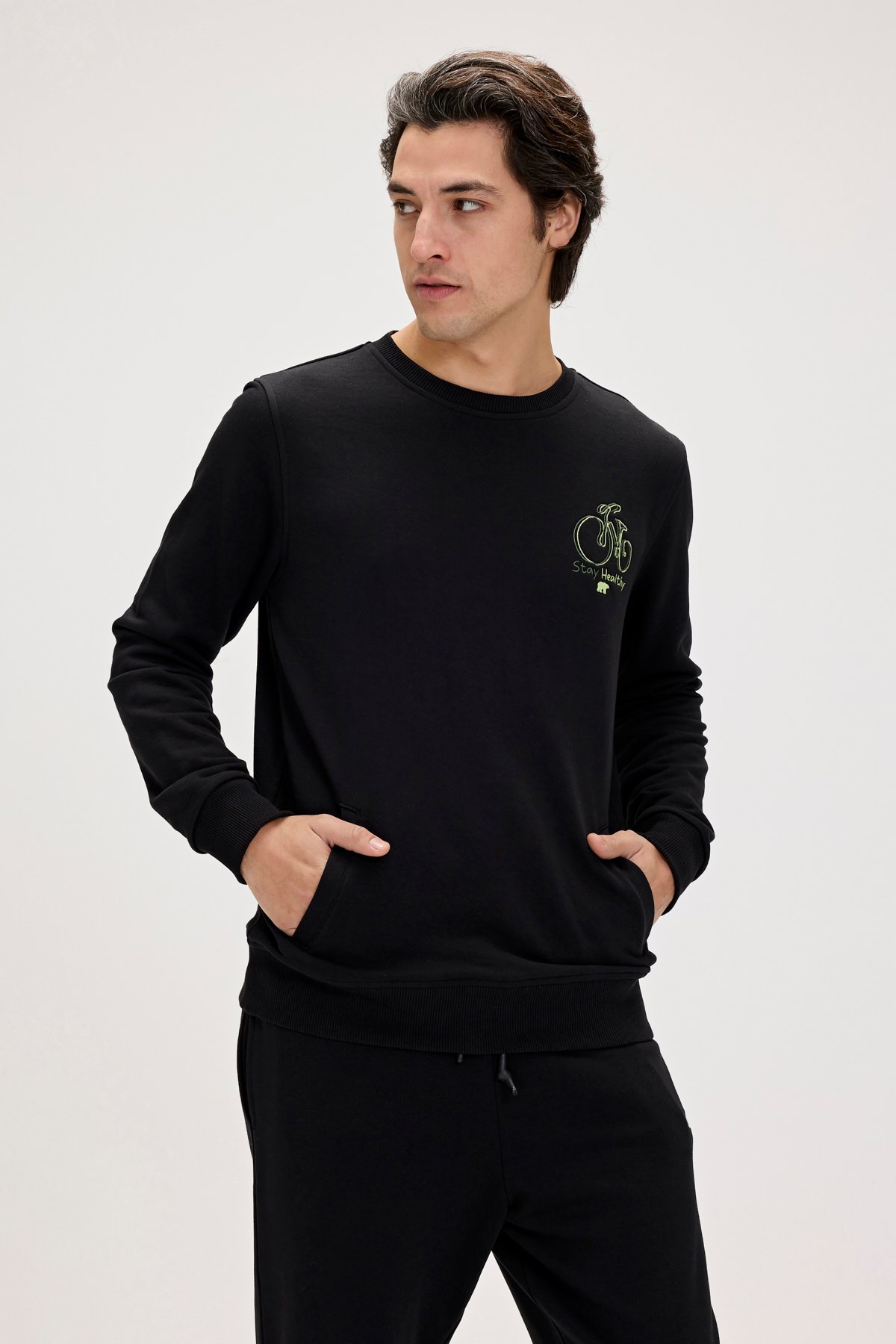 RUNWAY CREWNECK PRINTED CREWNECK NIGHT  ERKEK SWEATSHIRT RUNWAY CREWNECKRUNWAY CREWNECK
