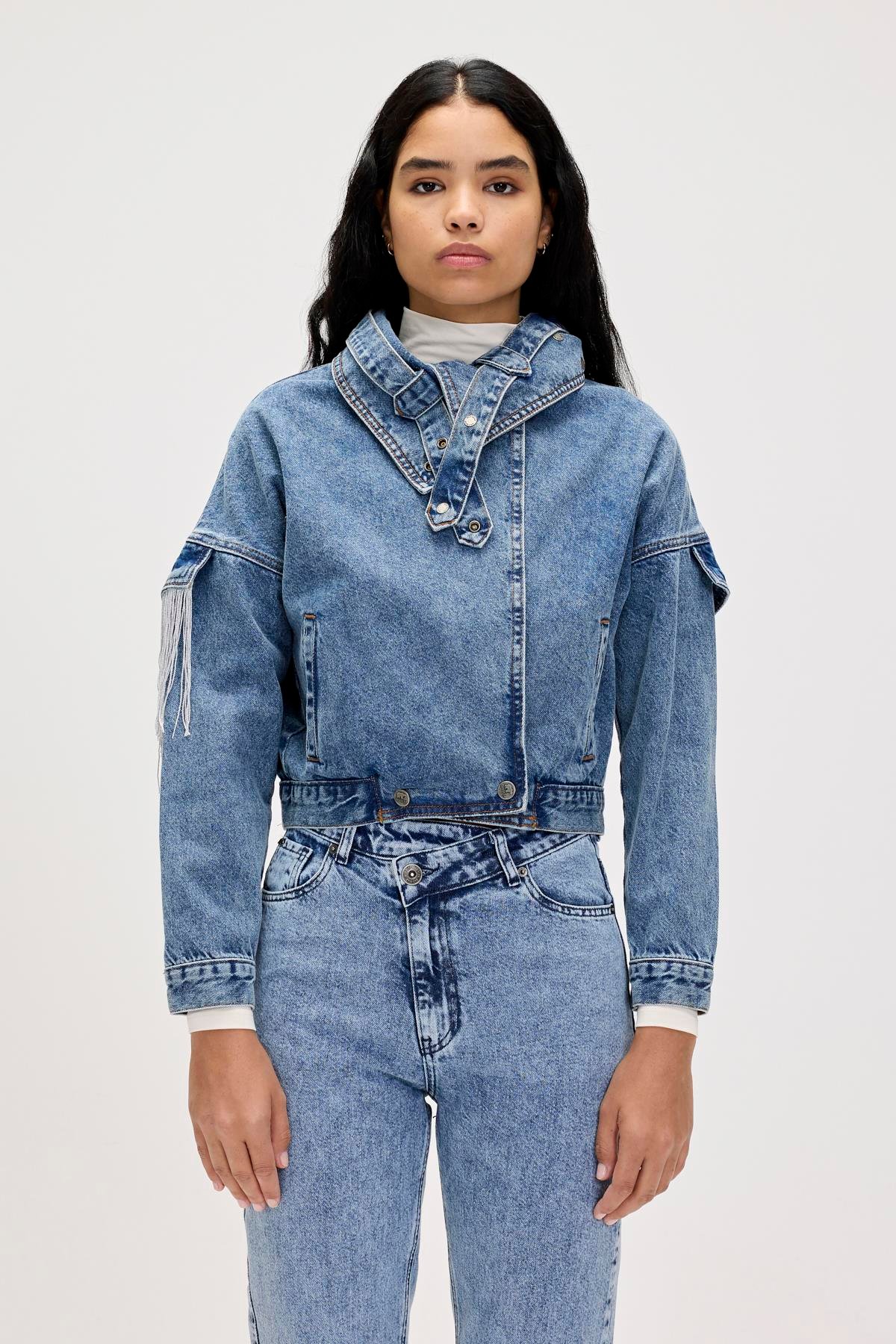 SCARLETT DENIM JACKET MAVİ