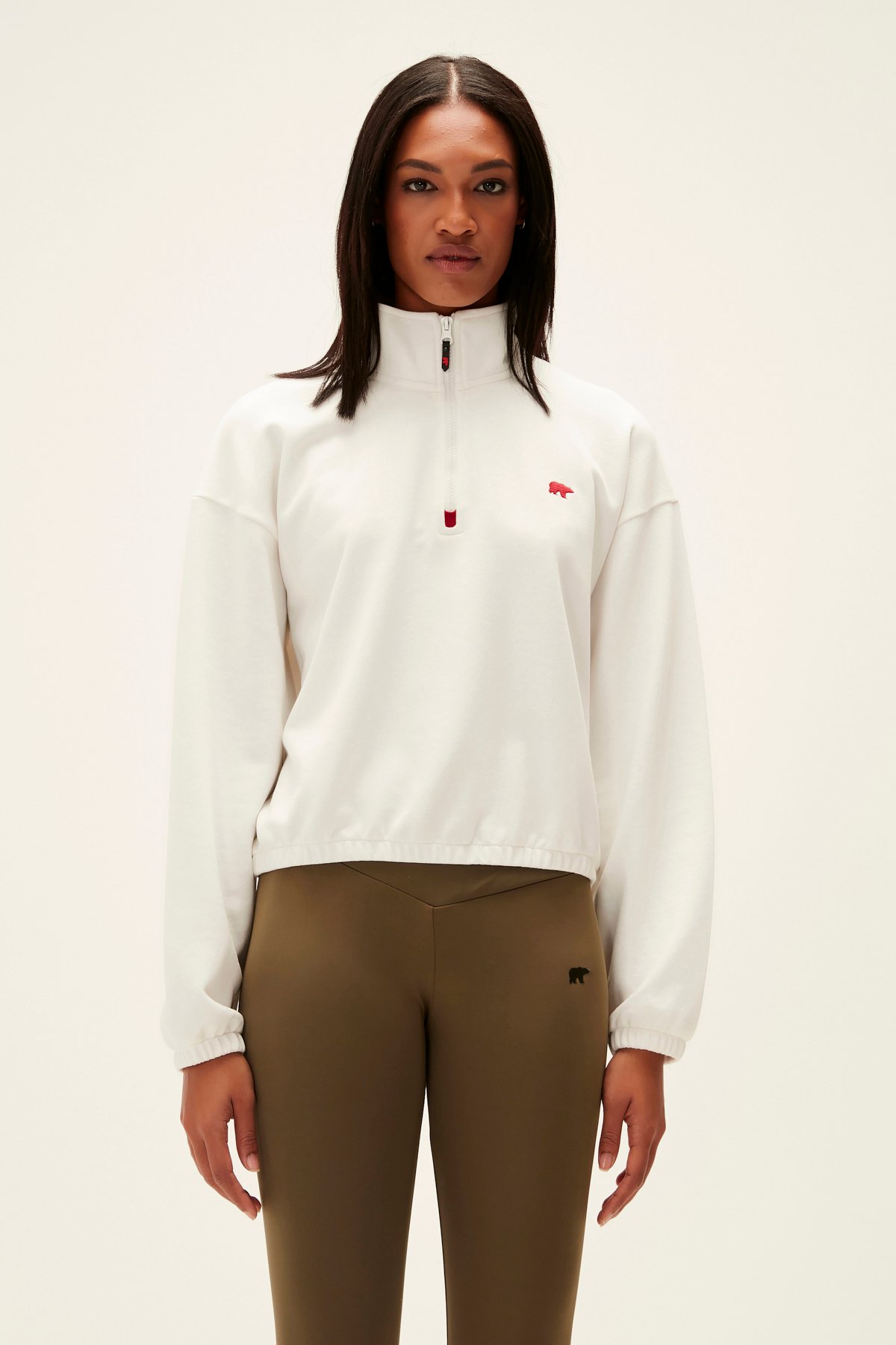 SCARLETTE HALF ZIP OFF-WHITE