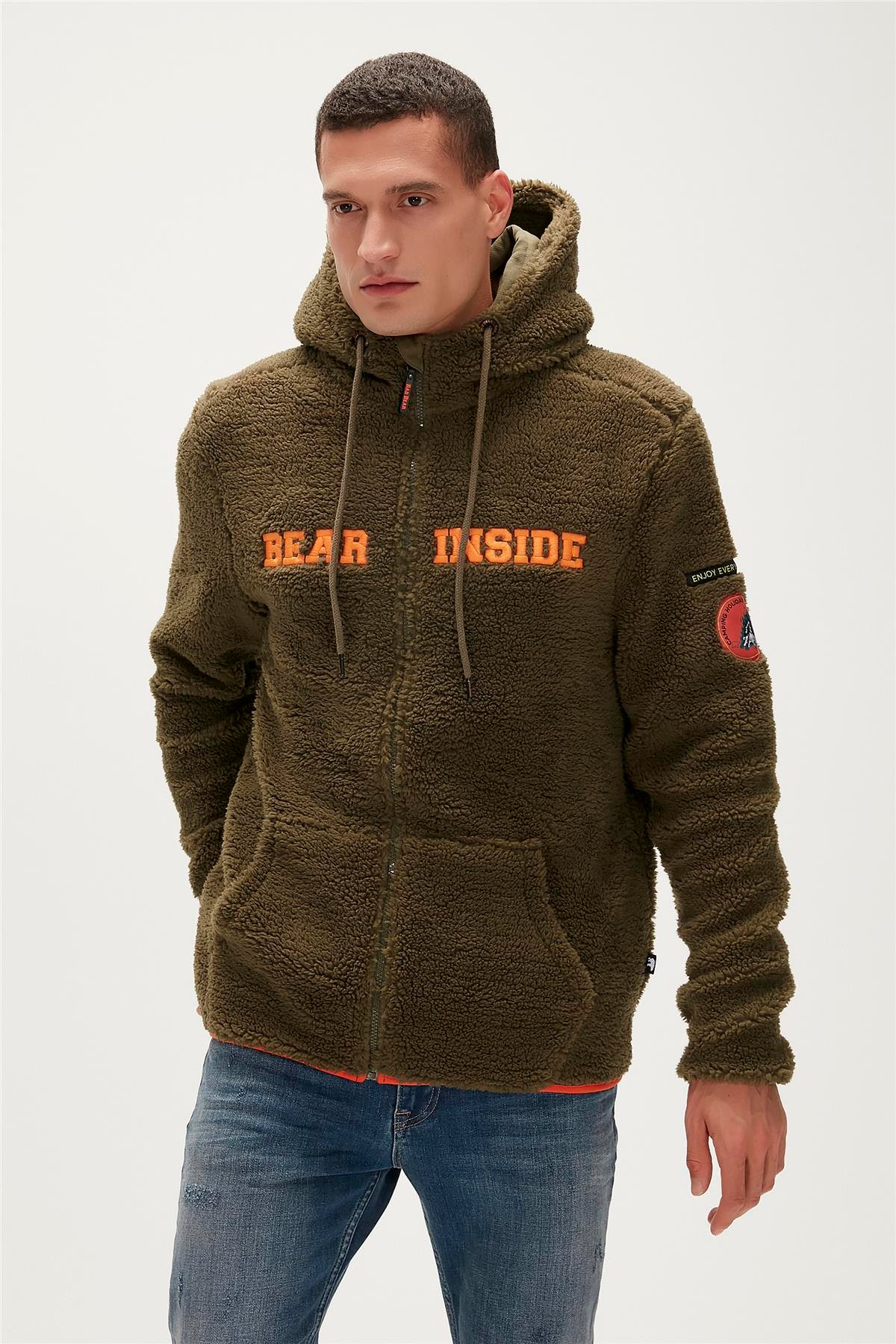 SHAGY FULL ZIP PLUSH HAKİ