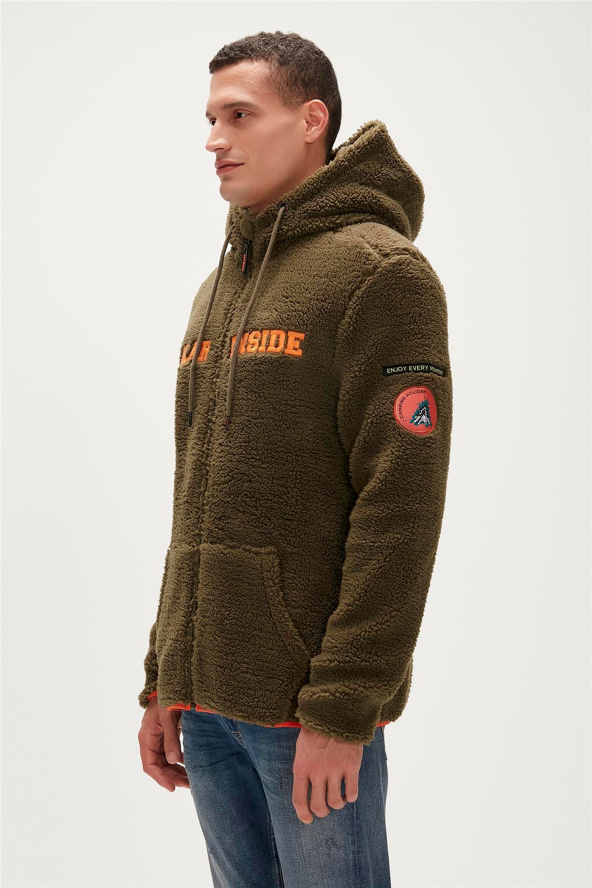 SHAGY FULL ZIP PLUSH HAKİ