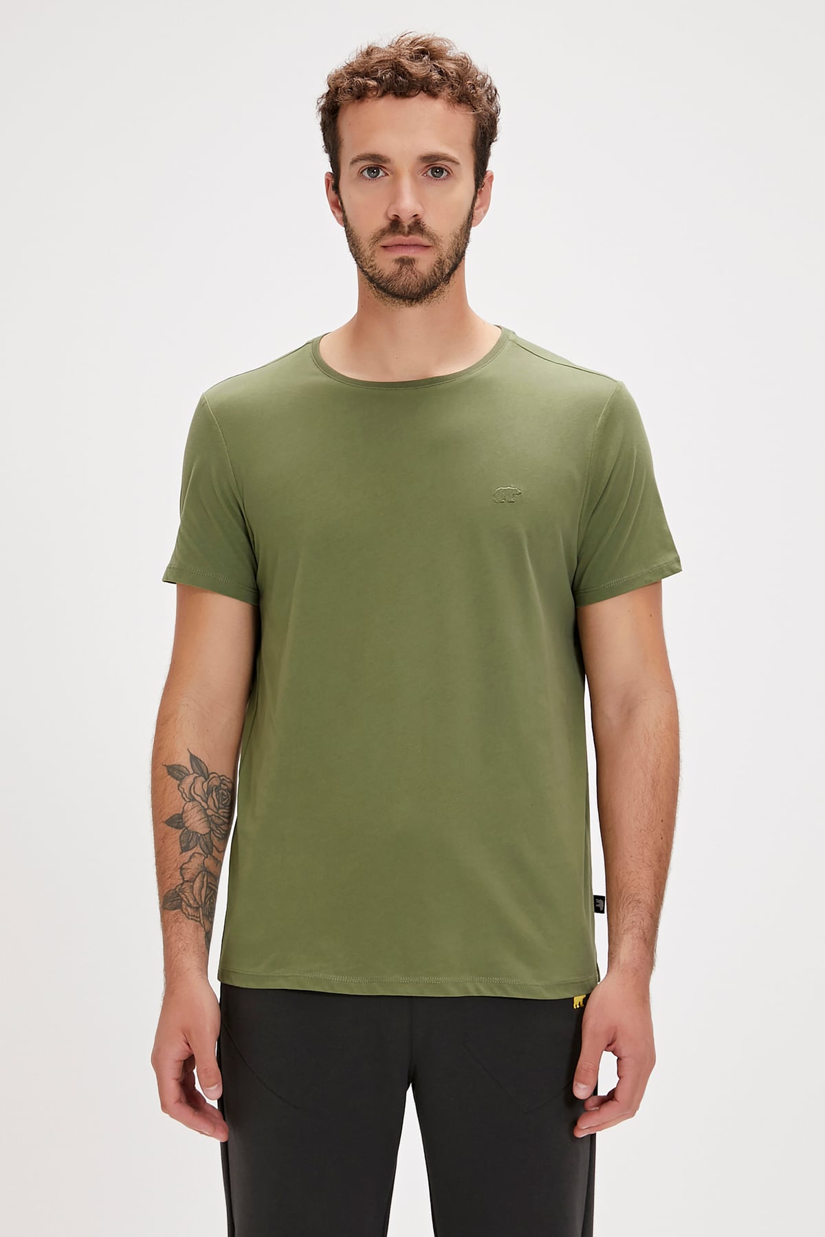 Solid Soluk Yeşil Basic Erkek Tişört