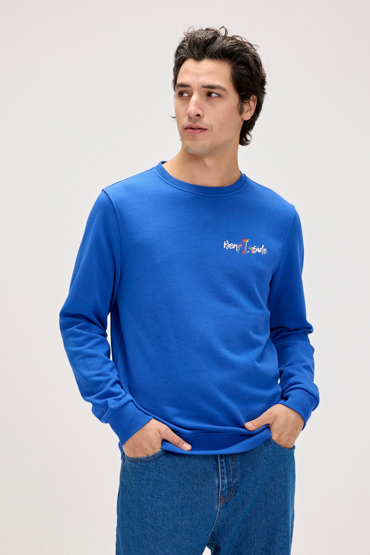 SPLASHY CREWNECK PRINTED CREWNECK GENTI  ERKEK SWEATSHIRT SPLASHY CREWNECKSPLASHY CREWNECK