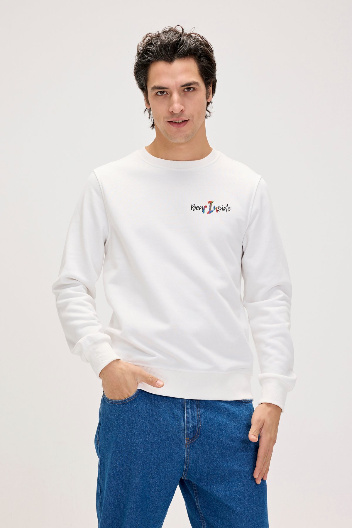 SPLASHY CREWNECK PRINTED CREWNECK OFF-WHITE  ERKEK SWEATSHIRT SPLASHY CREWNECKSPLASHY CREWNECK
