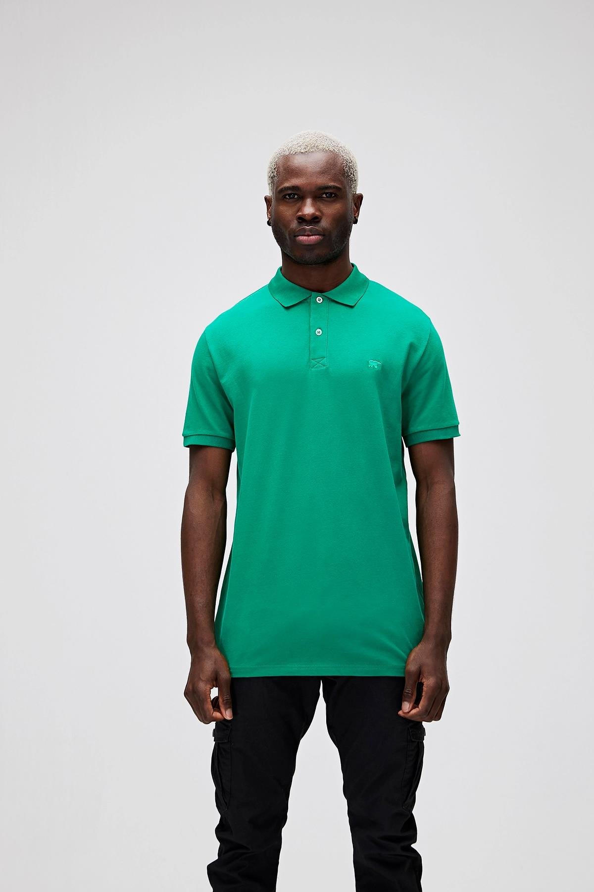 Stark Yeşil Polo Yaka Erkek T-Shirt