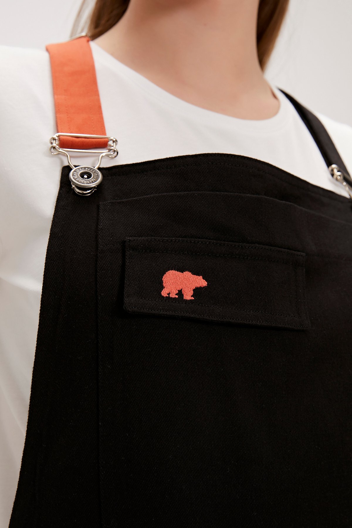 Taya Siyah Yandan Cepli Baskılı Kadın Tulum