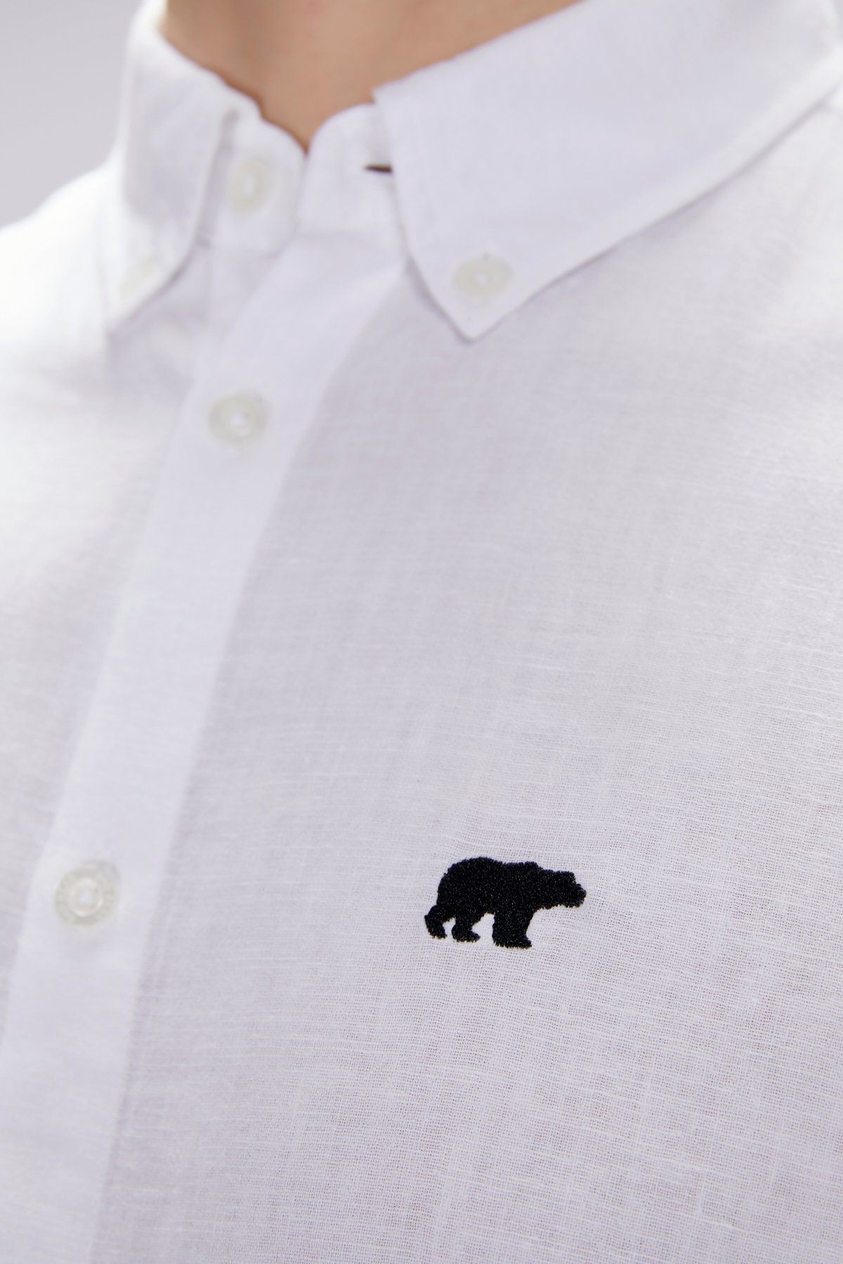 Tindra Beyaz Kısa Kollu Erkek Gömlek