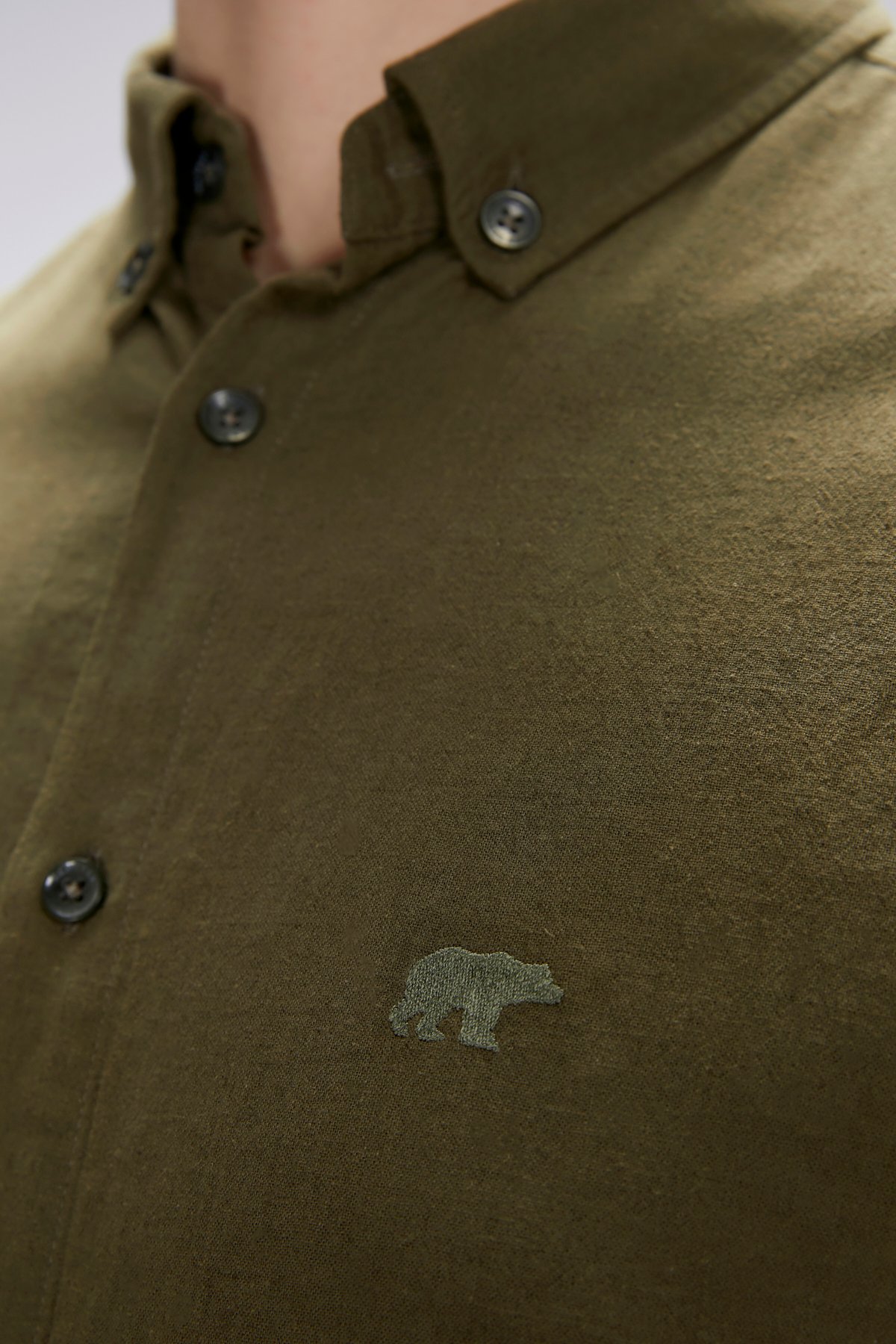 Tindra Haki Kısa Kollu Erkek Gömlek