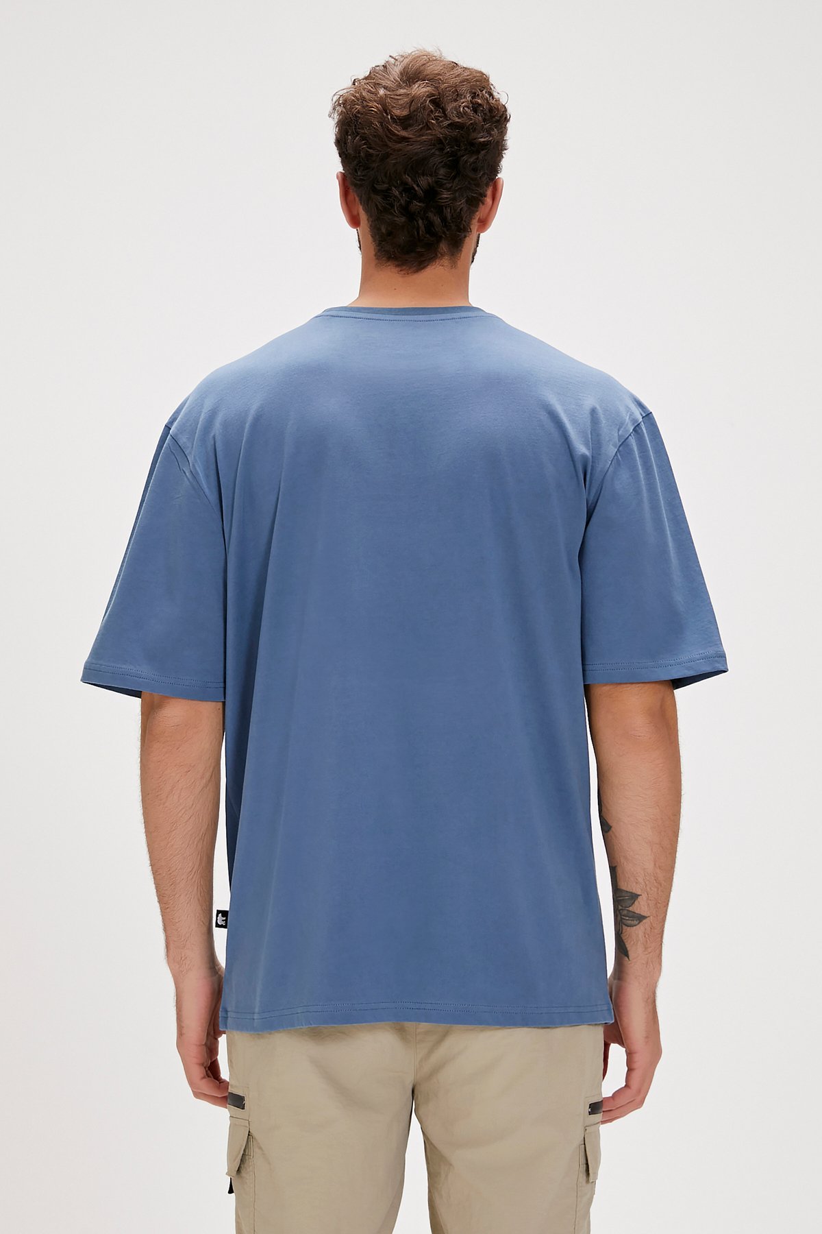 Title Element Mavi Logo Baskılı Basic Erkek Tişört