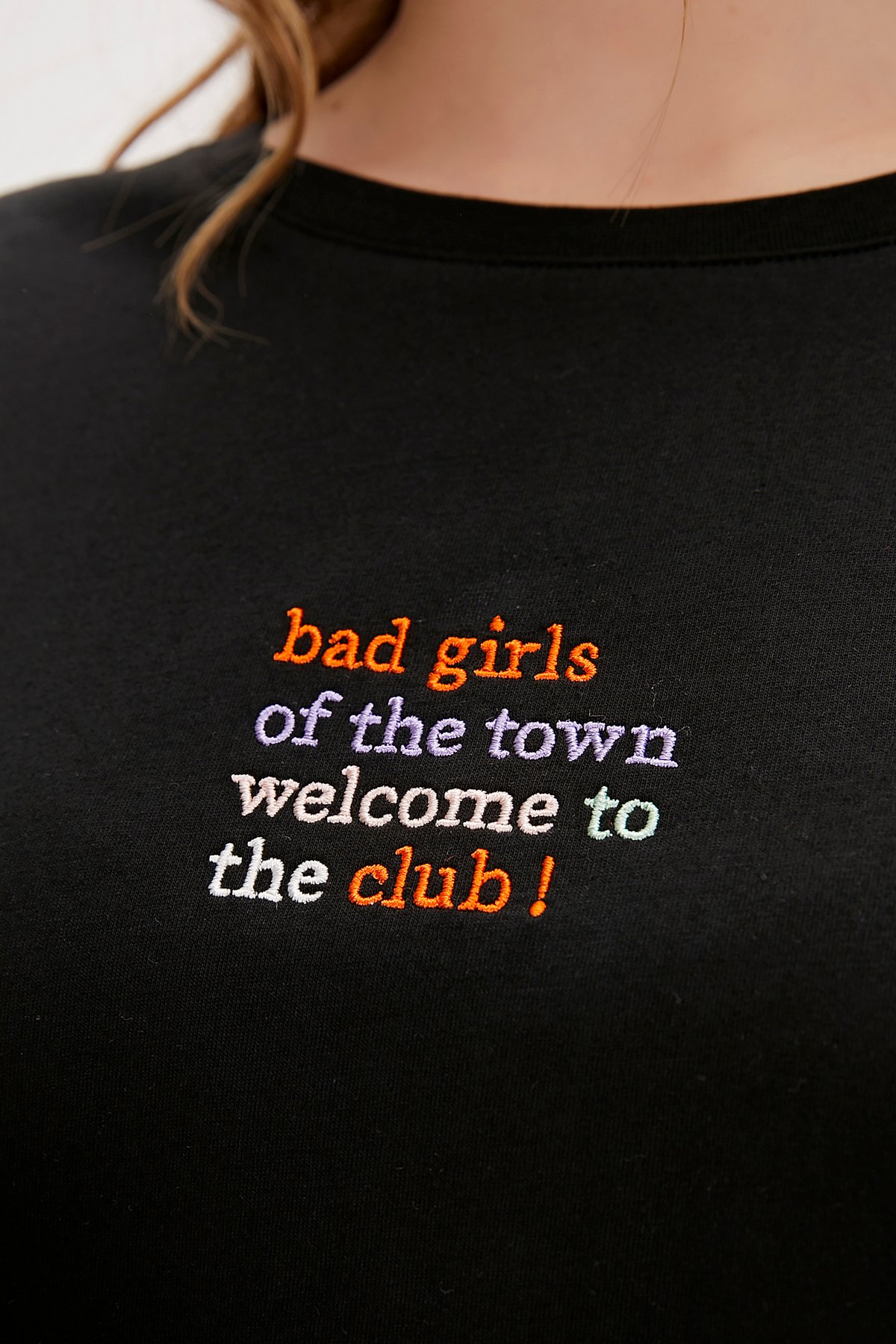 Town Siyah Baskılı Kadın Tişört