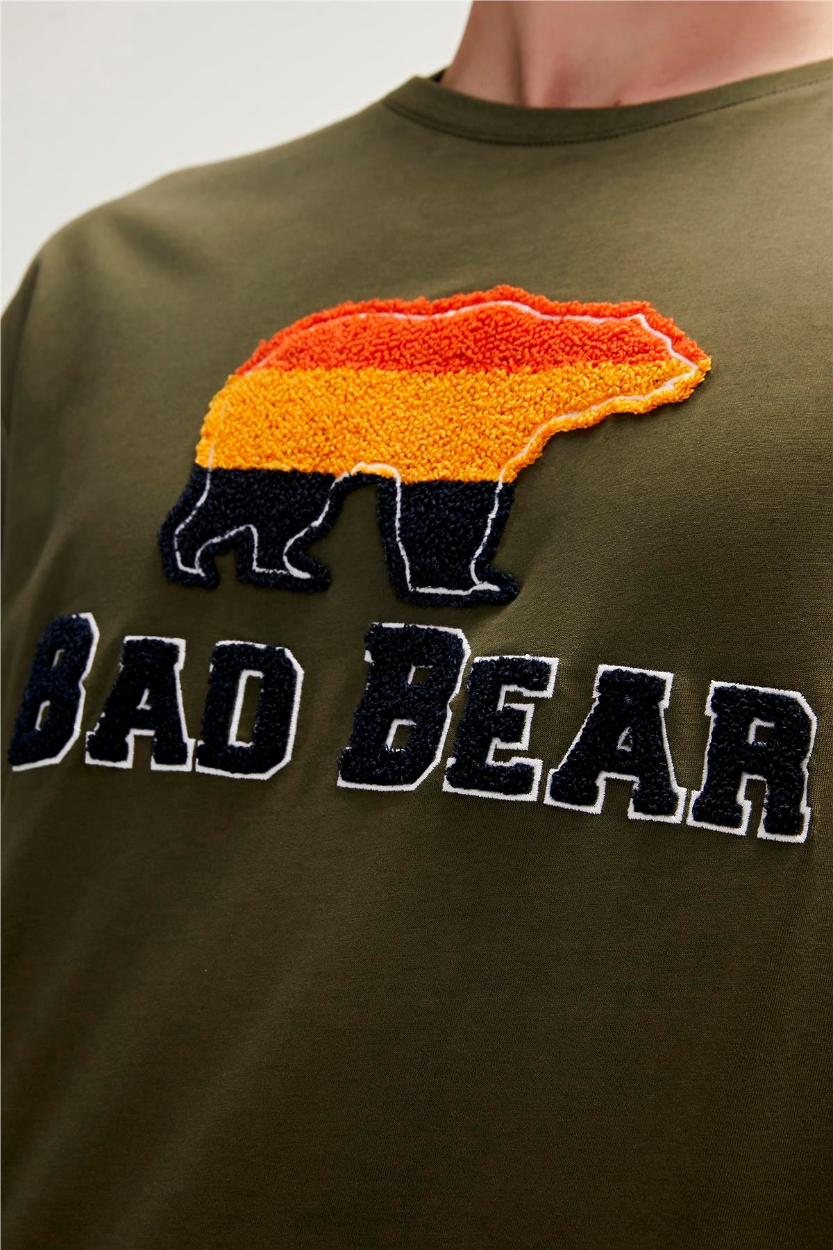 Tripart T-Shirt Haki Yeşil 3D Baskılı Erkek Tişört 