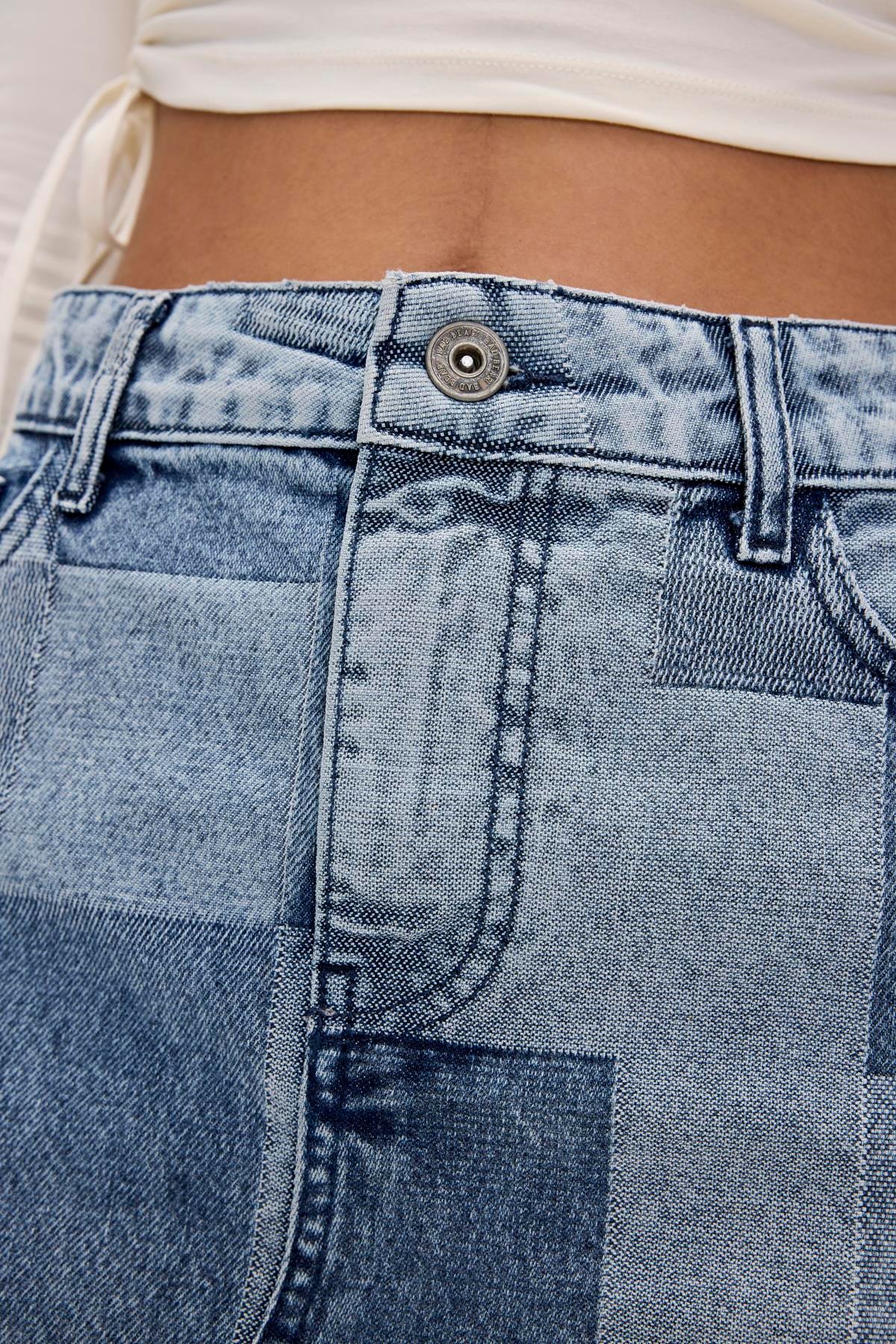 VENDY DENIM SKIRT MAVİ