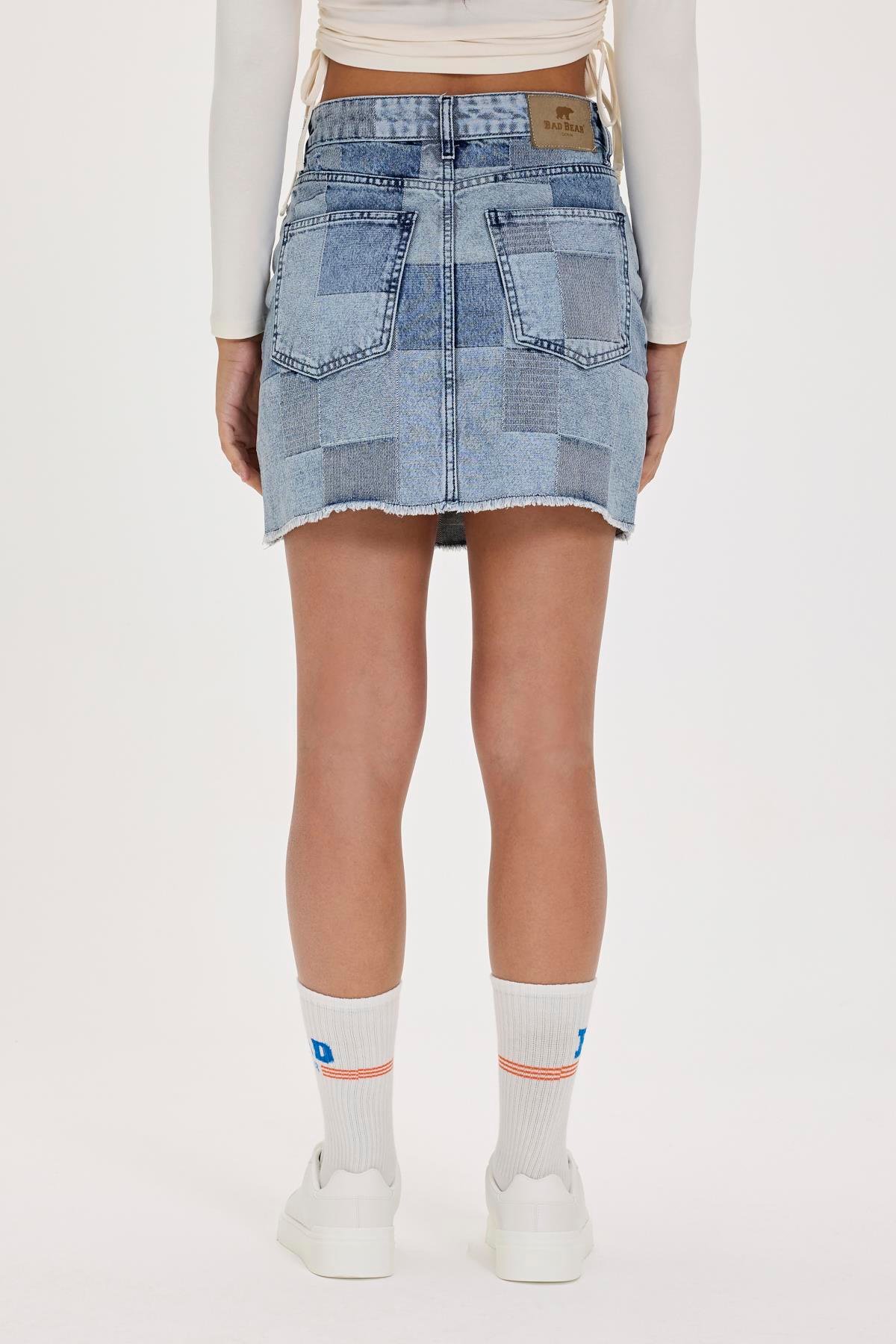 VENDY DENIM SKIRT MAVİ