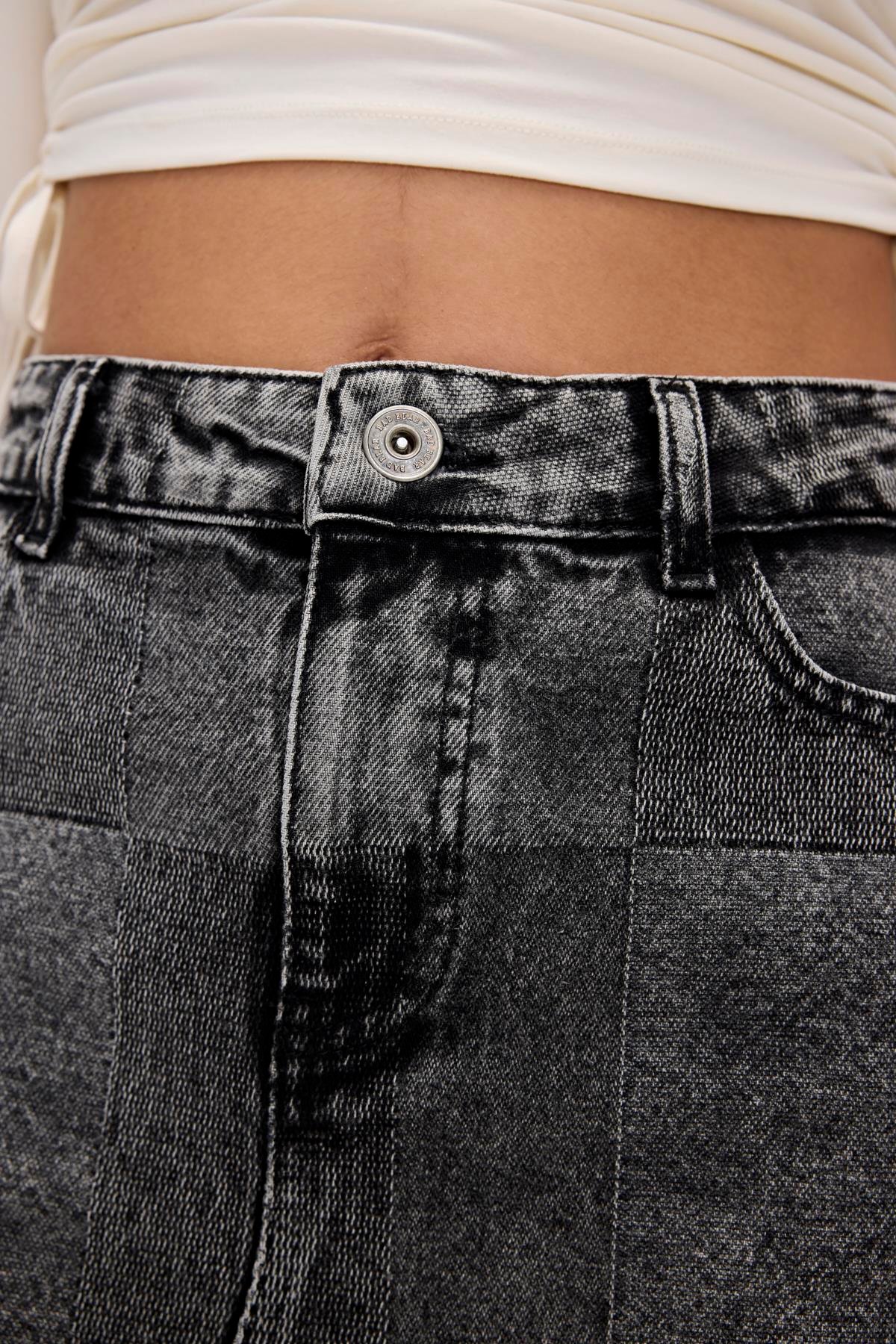 VENDY DENIM SKIRT SİYAH