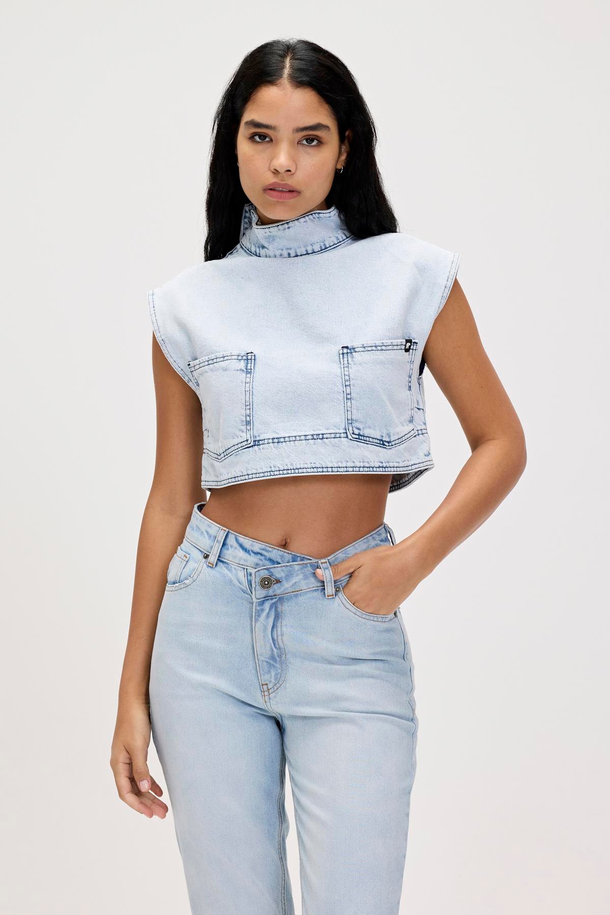VERONICA DENIM TOP