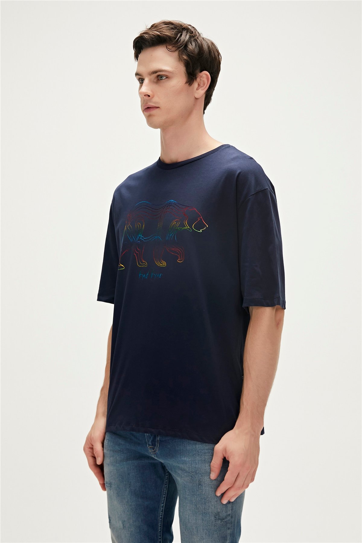 Walking Bad Oversize Navy Blue Men's T-Shirt | BAD BEAR