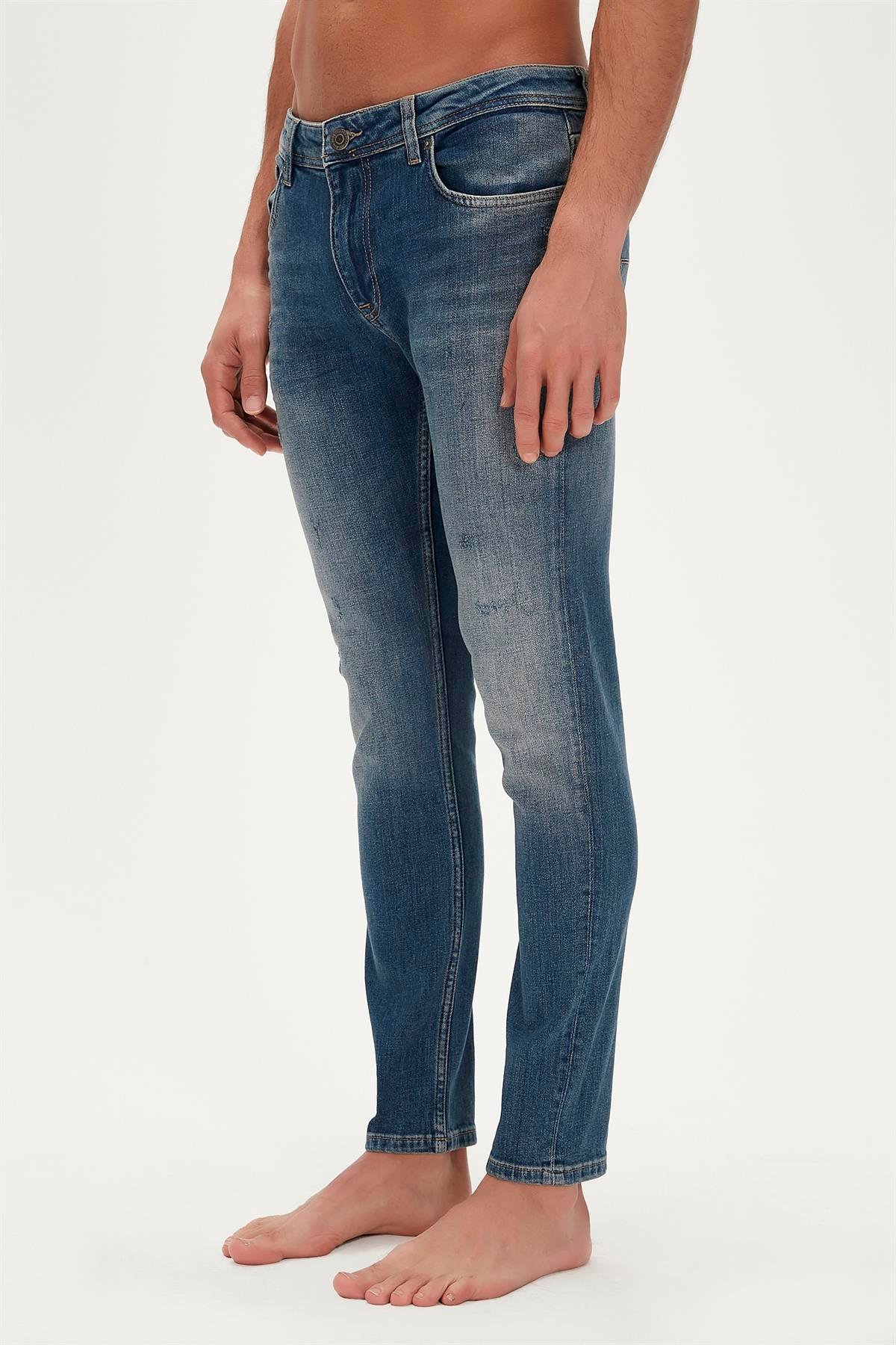 Xavier Jeans Okyanus Mavi Erkek Denim Pantolon