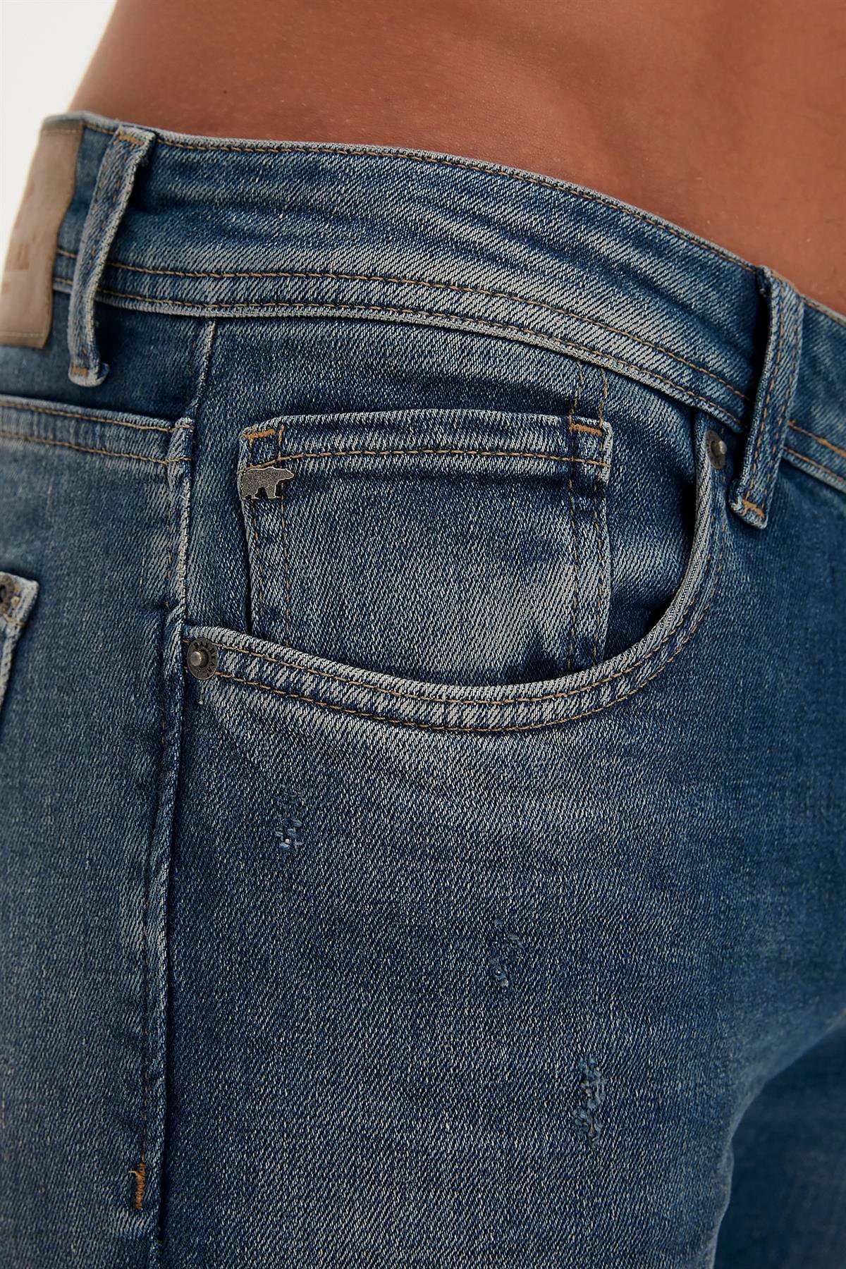 Xavier Jeans Okyanus Mavi Erkek Denim Pantolon