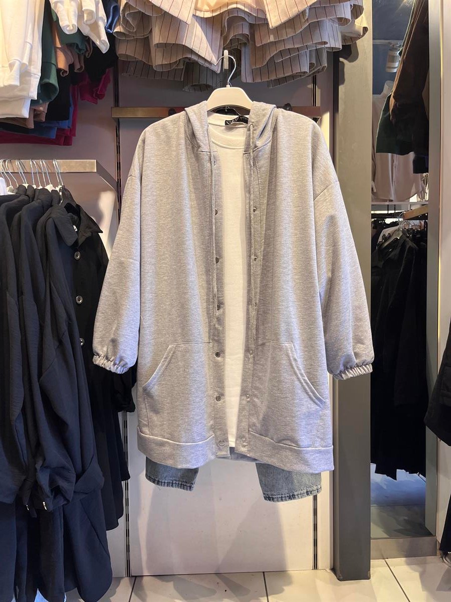 as çıt çıtlı sweat gri