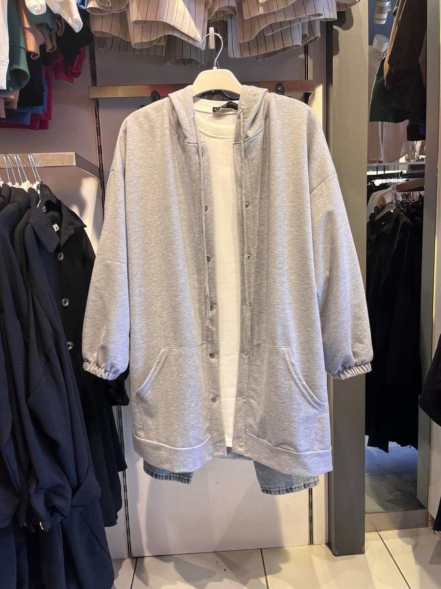 as çıt çıtlı sweat gri