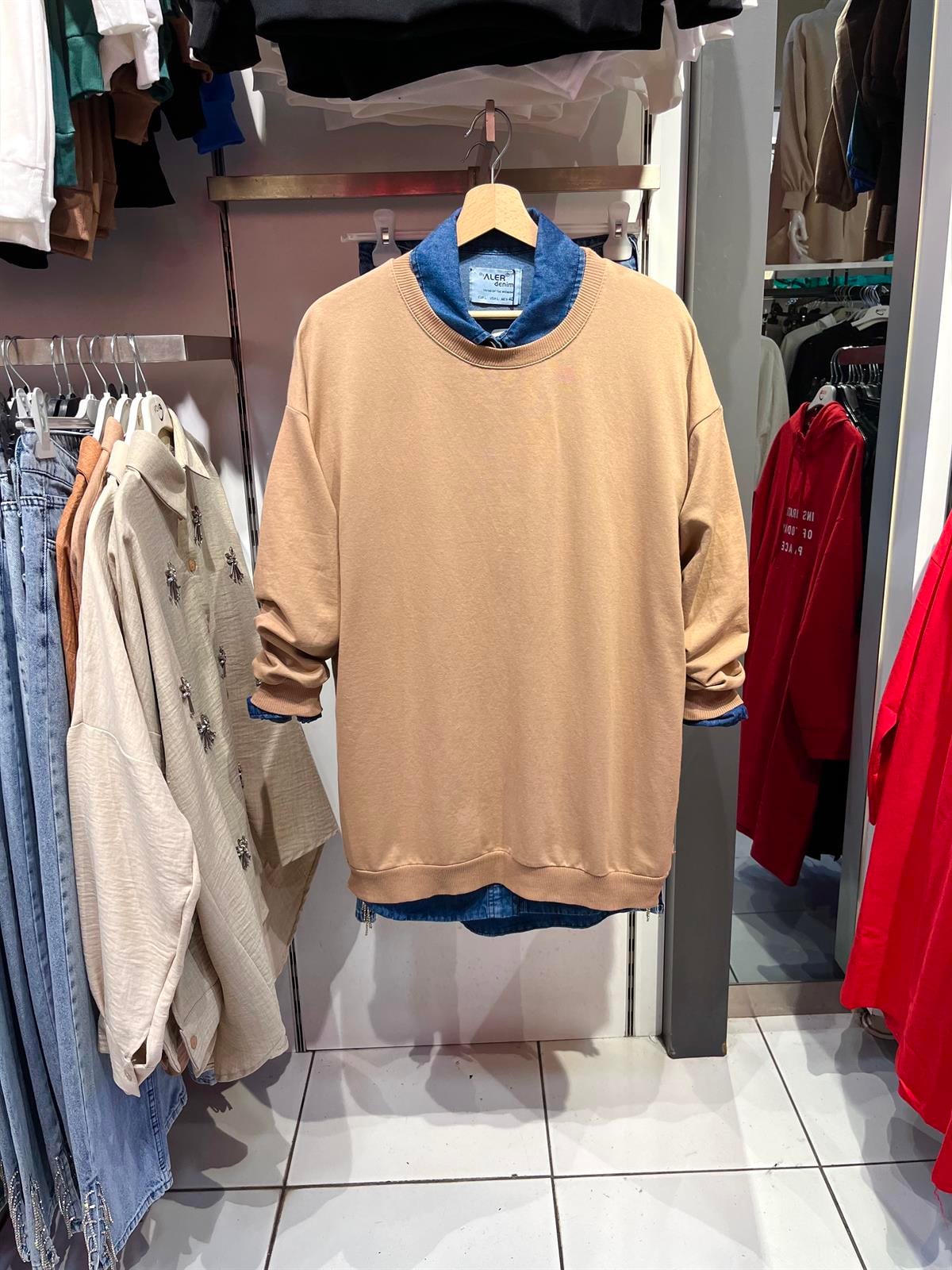as düz sweat camel 
