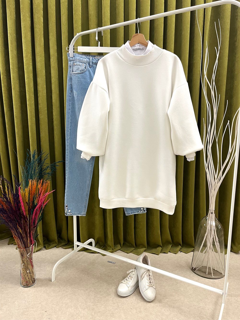 as karpuz kol sweat krem