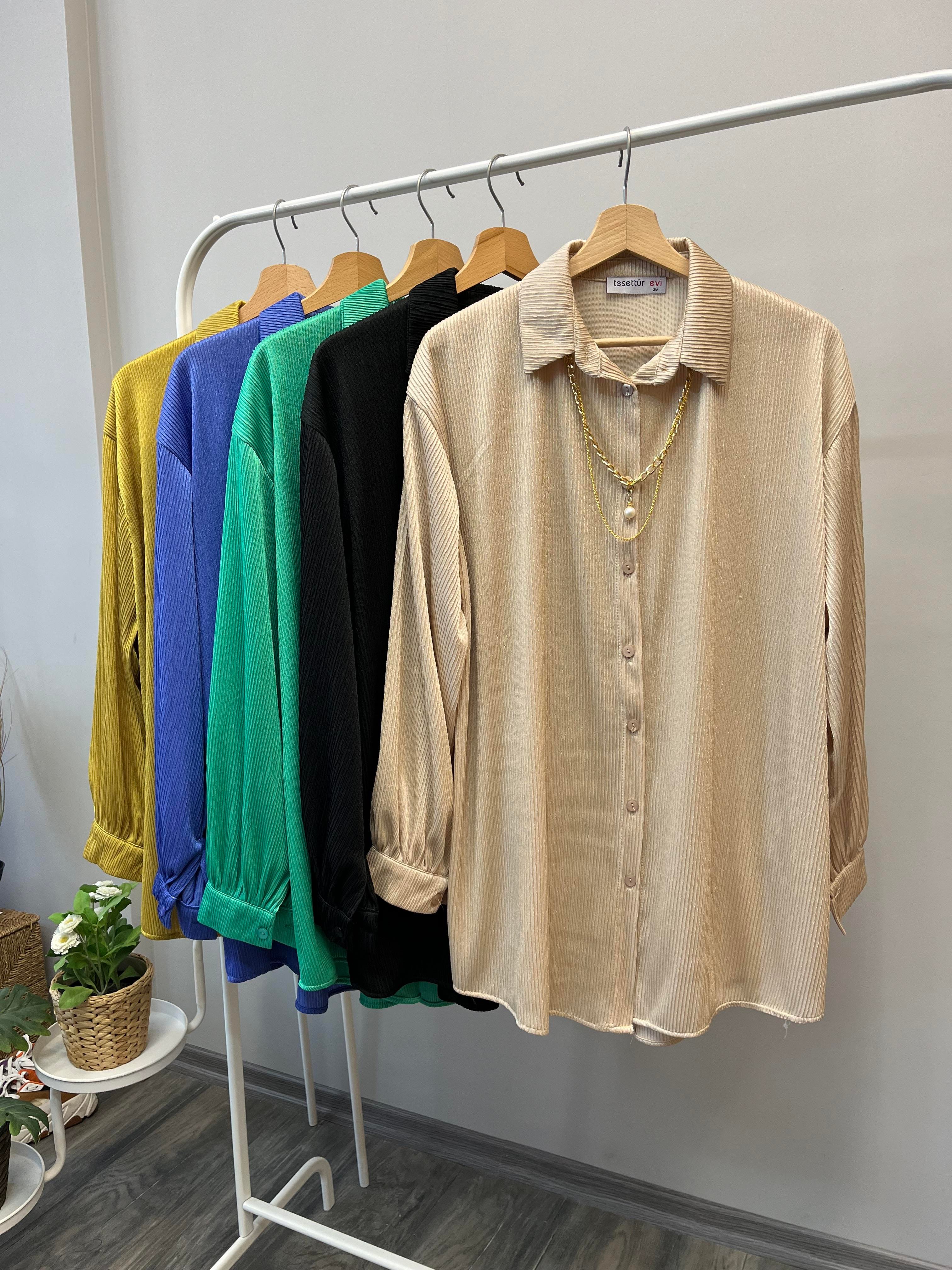 bt kolyeli gömlek bej