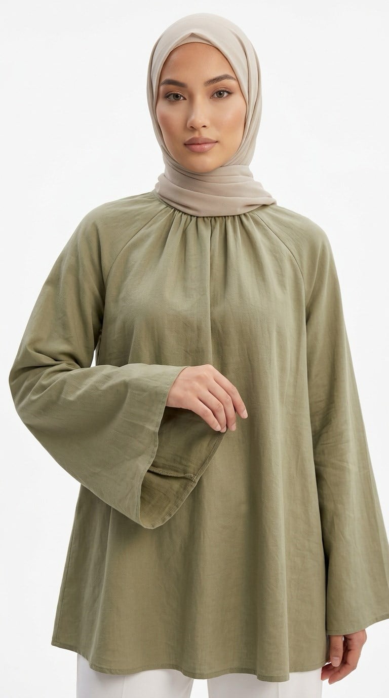 El hakim yaka tunik yeşil 