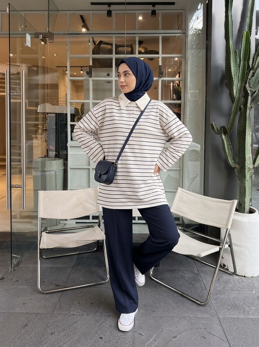 Eu Yaka Patlı Sweatshirt Beyaz