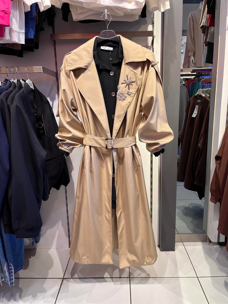 ma broşlu trançkot camel