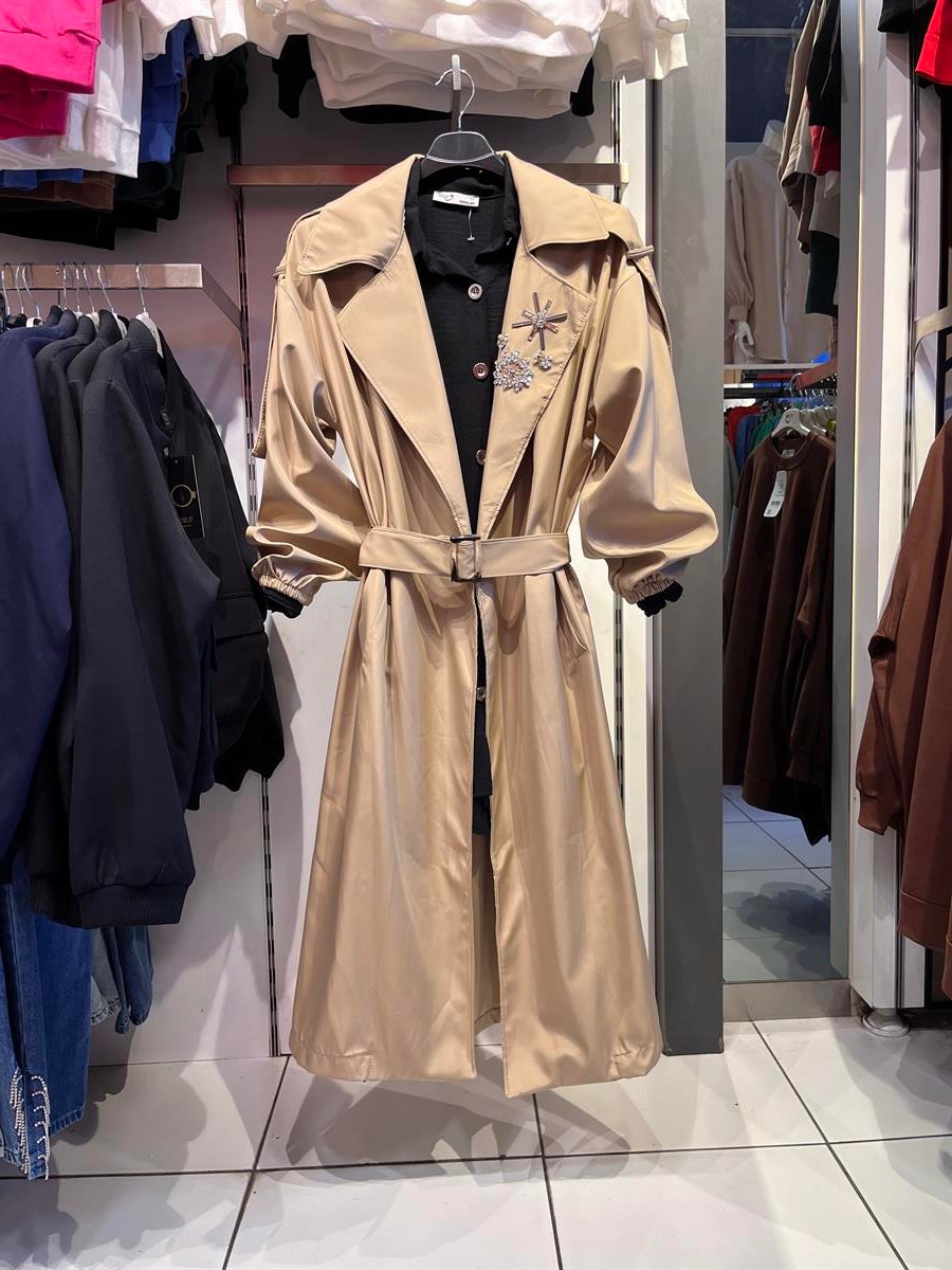 ma broşlu trançkot camel