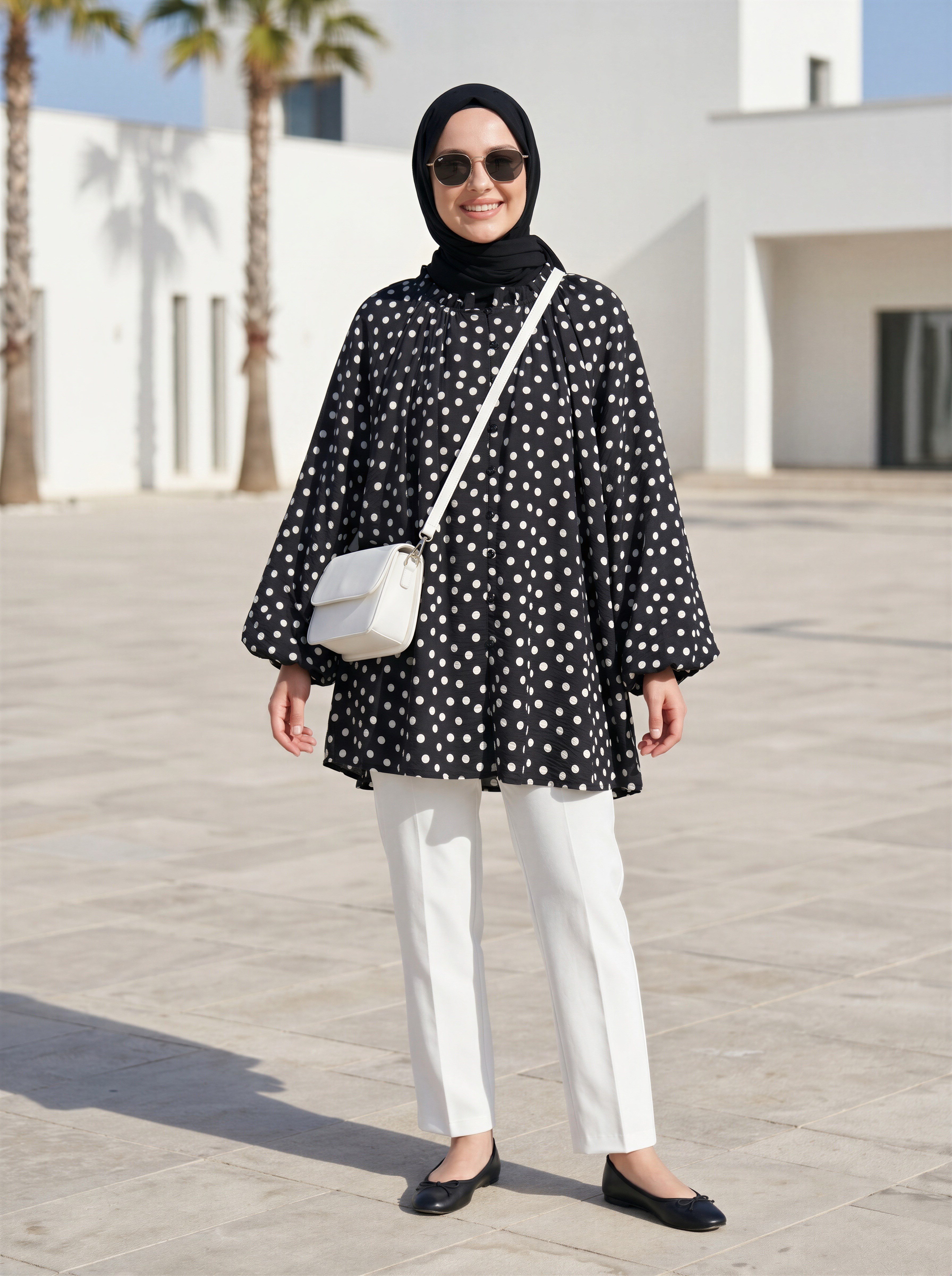 ma çift renk puantiyeli kimono