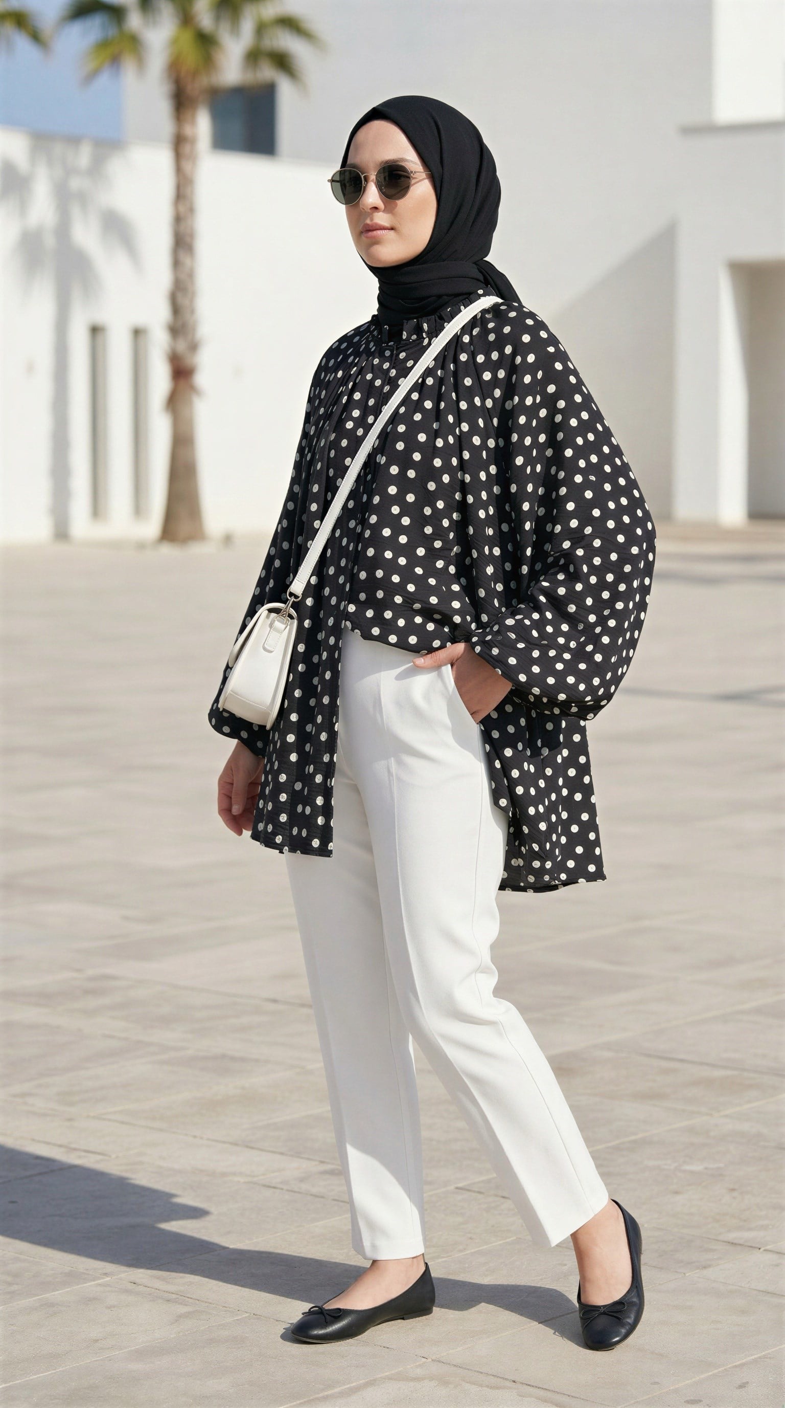 ma çift renk puantiyeli kimono
