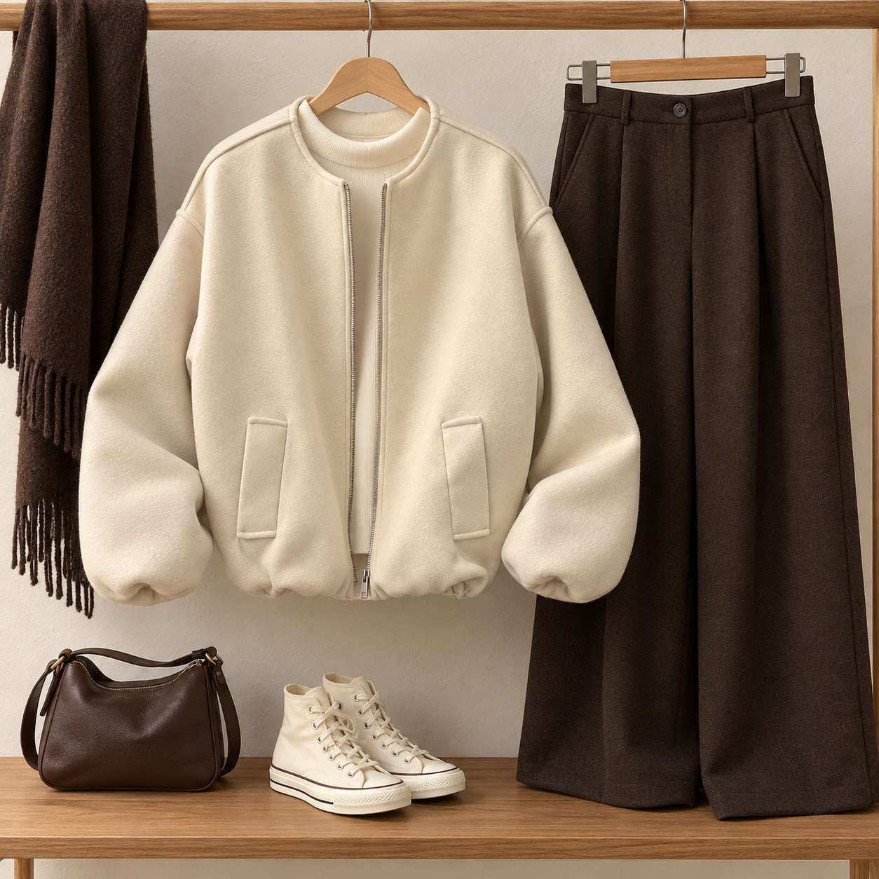 Ma Kısa Kaşe Mont Bej 