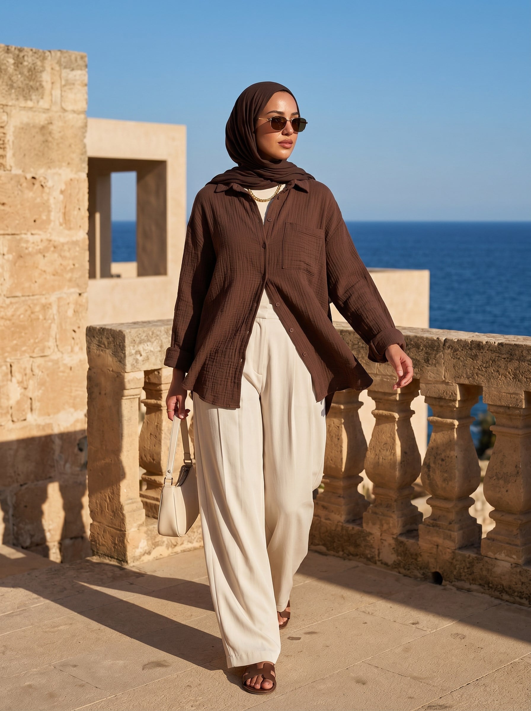 my müslin gömlek acı kahve