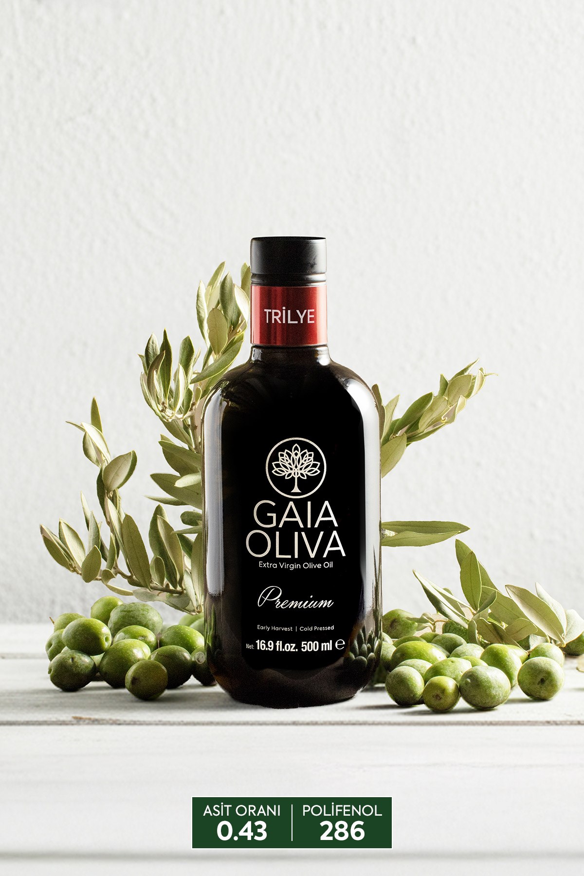 Premium Trilye 500 ml Erken Hasat Natürel Sızma Zeytinyağı