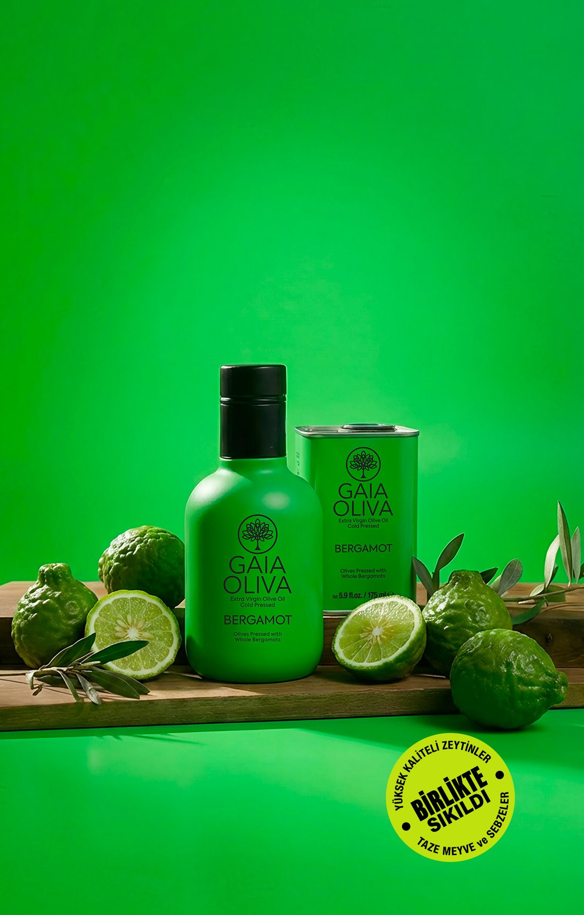 Bergamot Çeşnili 175 ml Natürel Sızma Zeytinyağı