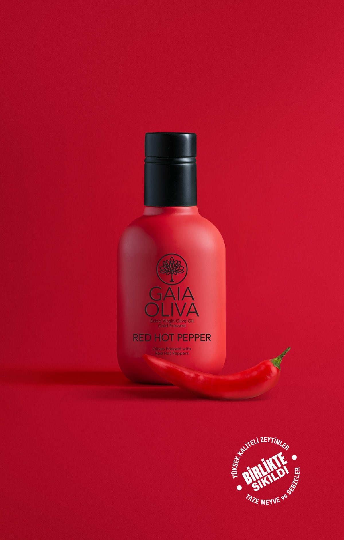 Kırmızı Acı Biber Çeşnili 250 ml Natürel Sızma Zeytinyağı